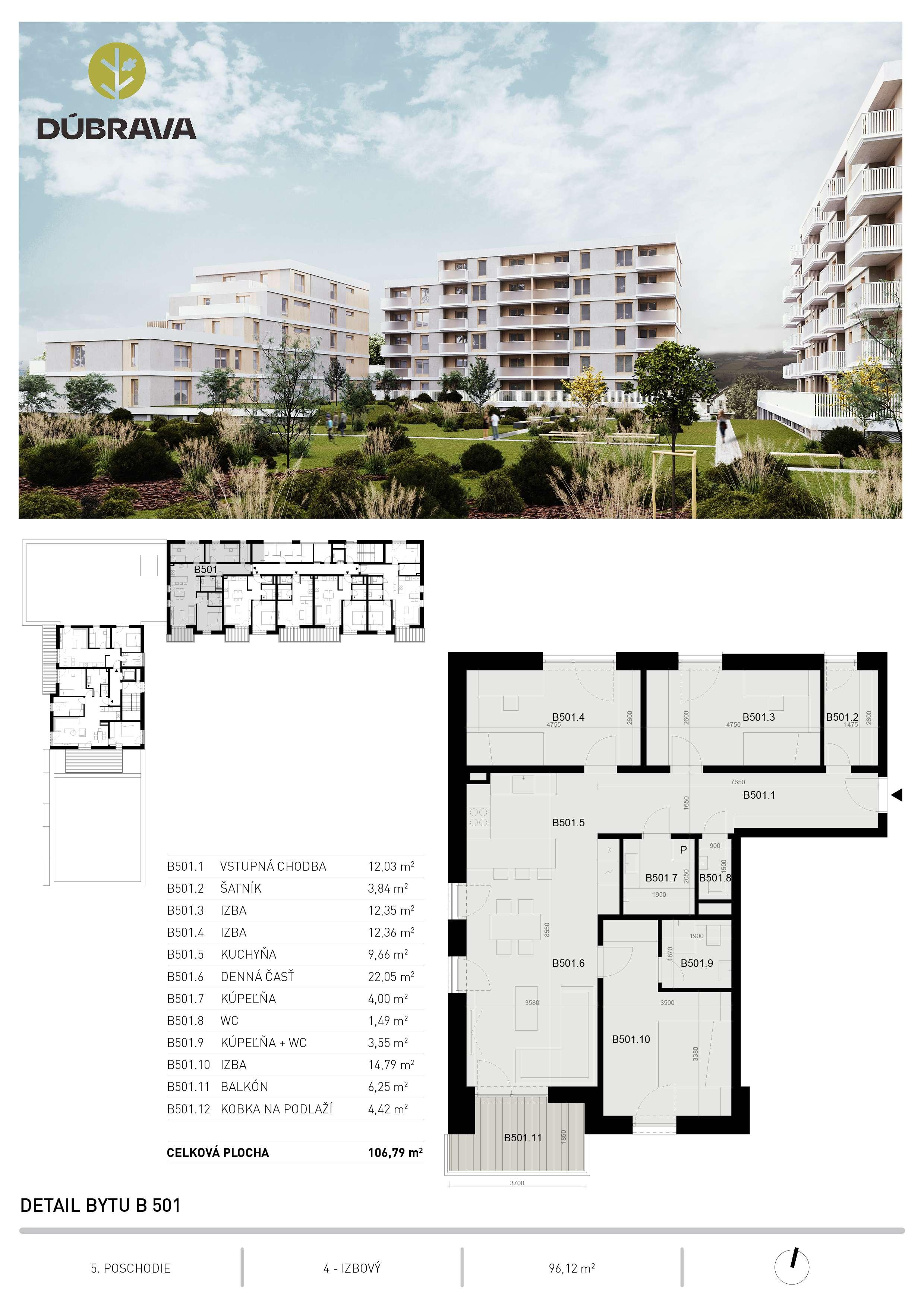 Dúbrava - B501 - Pôdorys