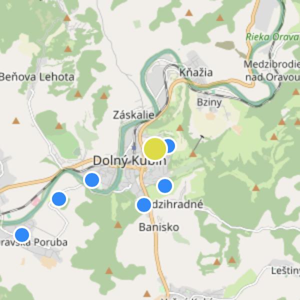Veže Brezovec - map