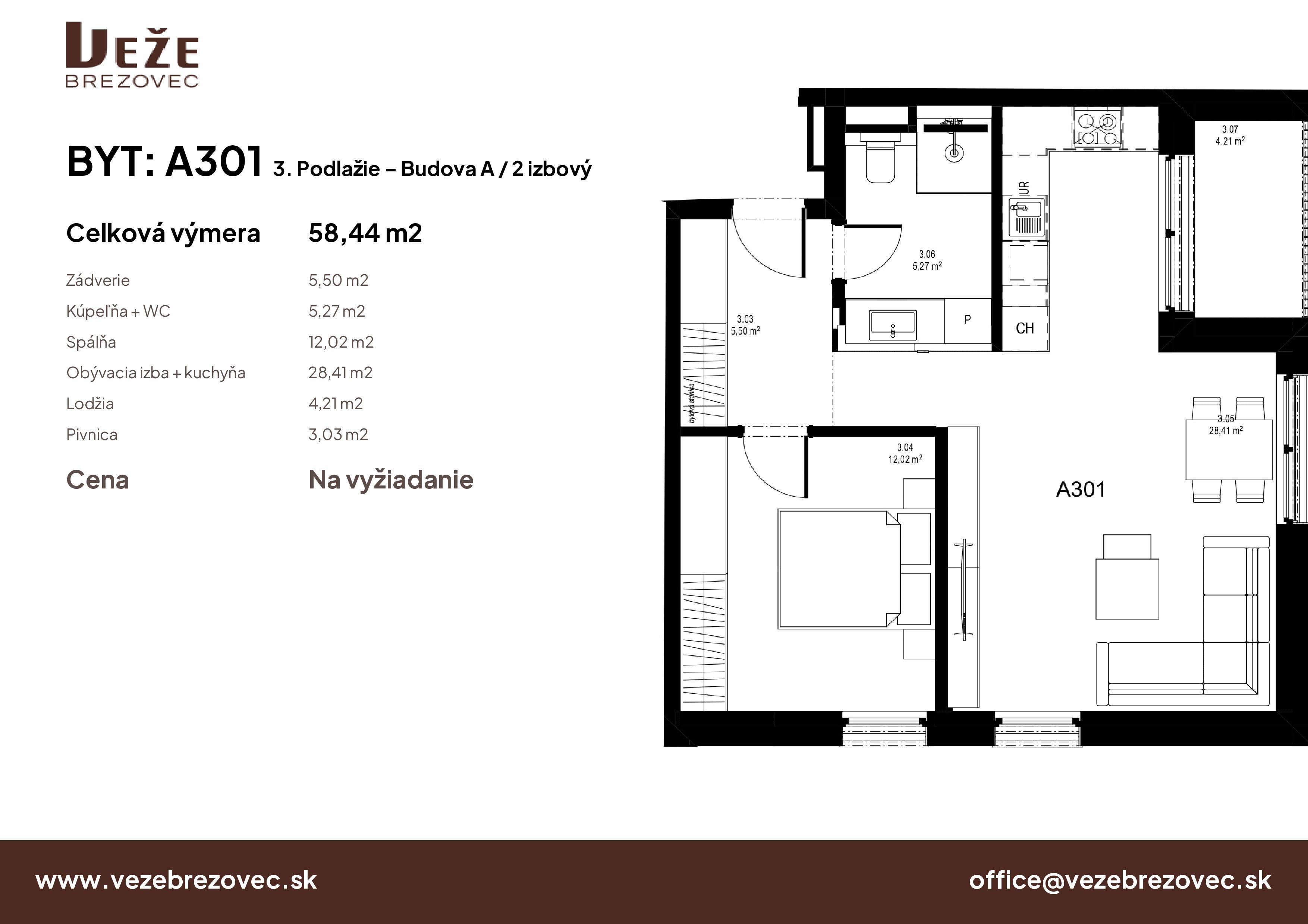 Veže Brezovec - A301 - Pôdorys