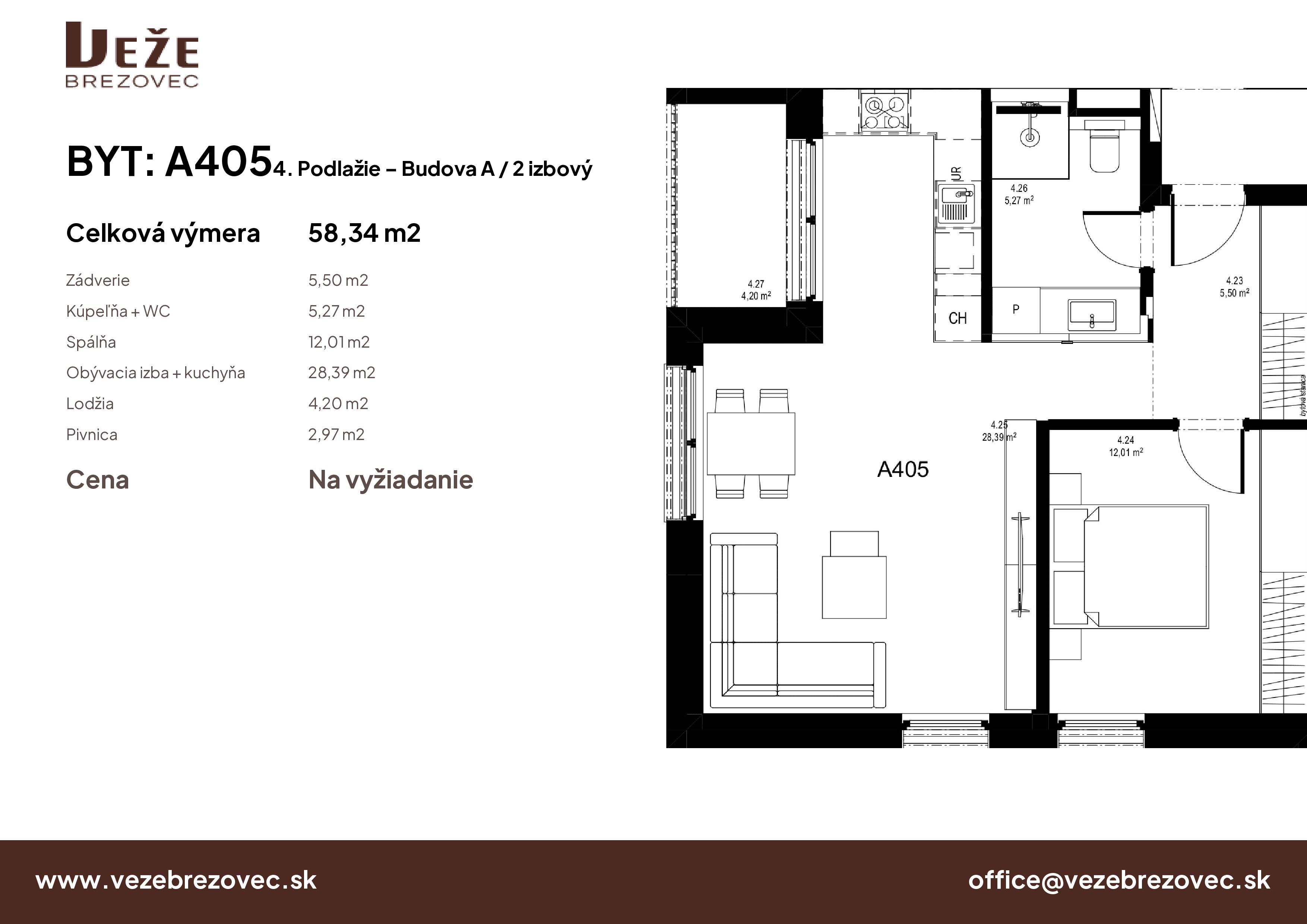 Veže Brezovec - A405 - Pôdorys