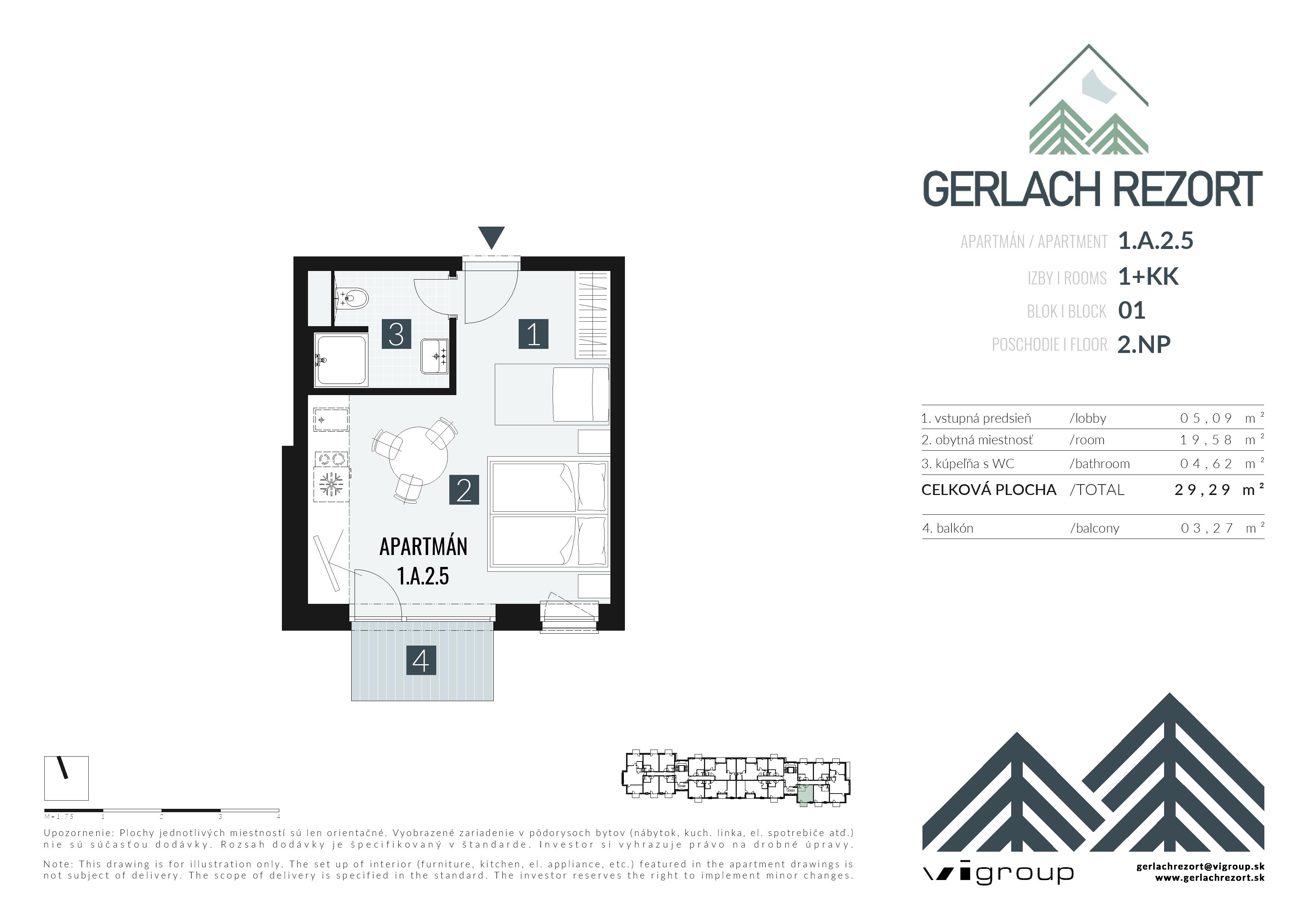 Gerlach Rezort - 1.A.2.5 - Pôdorys
