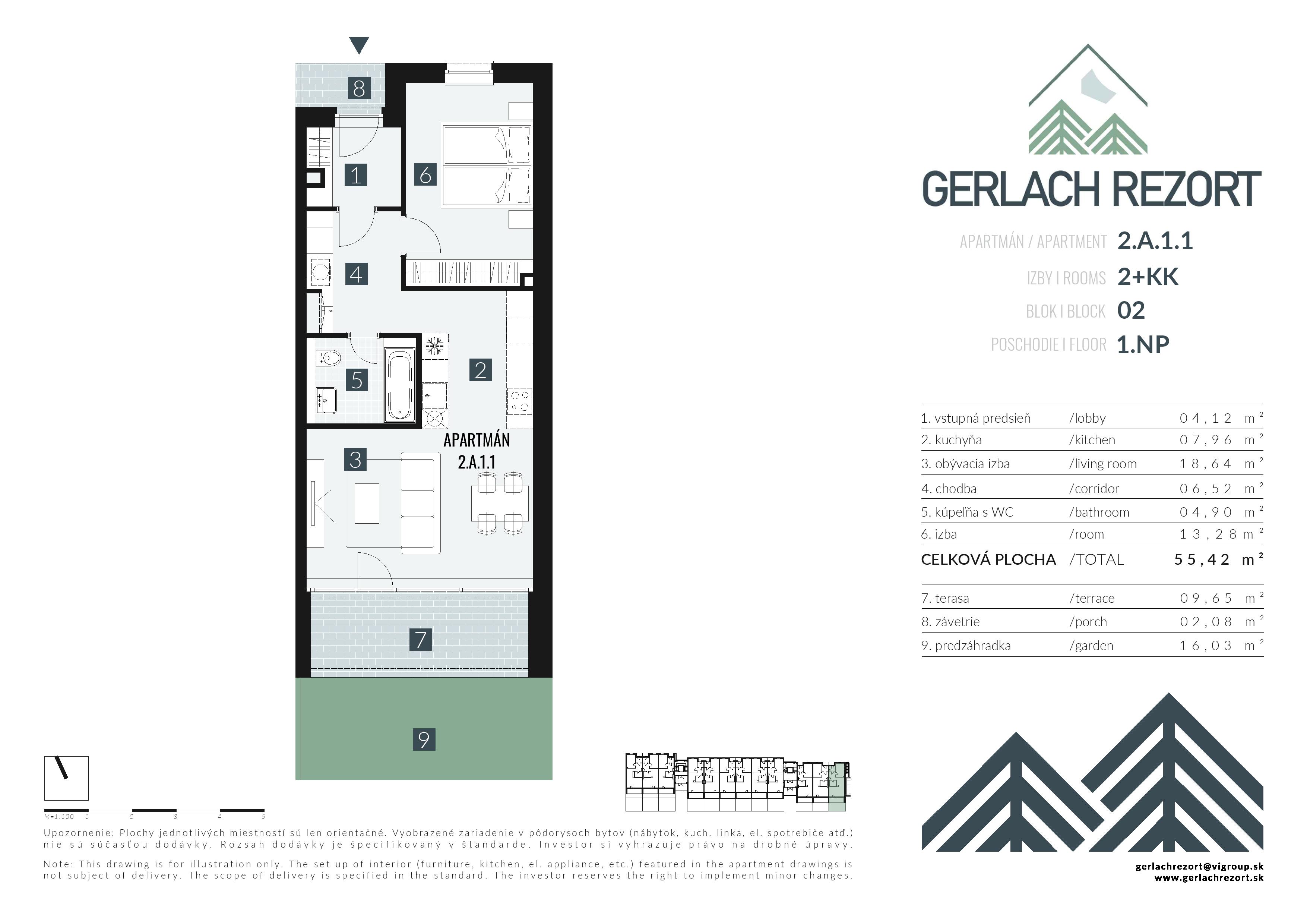Gerlach Rezort - 2.A.1.1 - Pôdorys