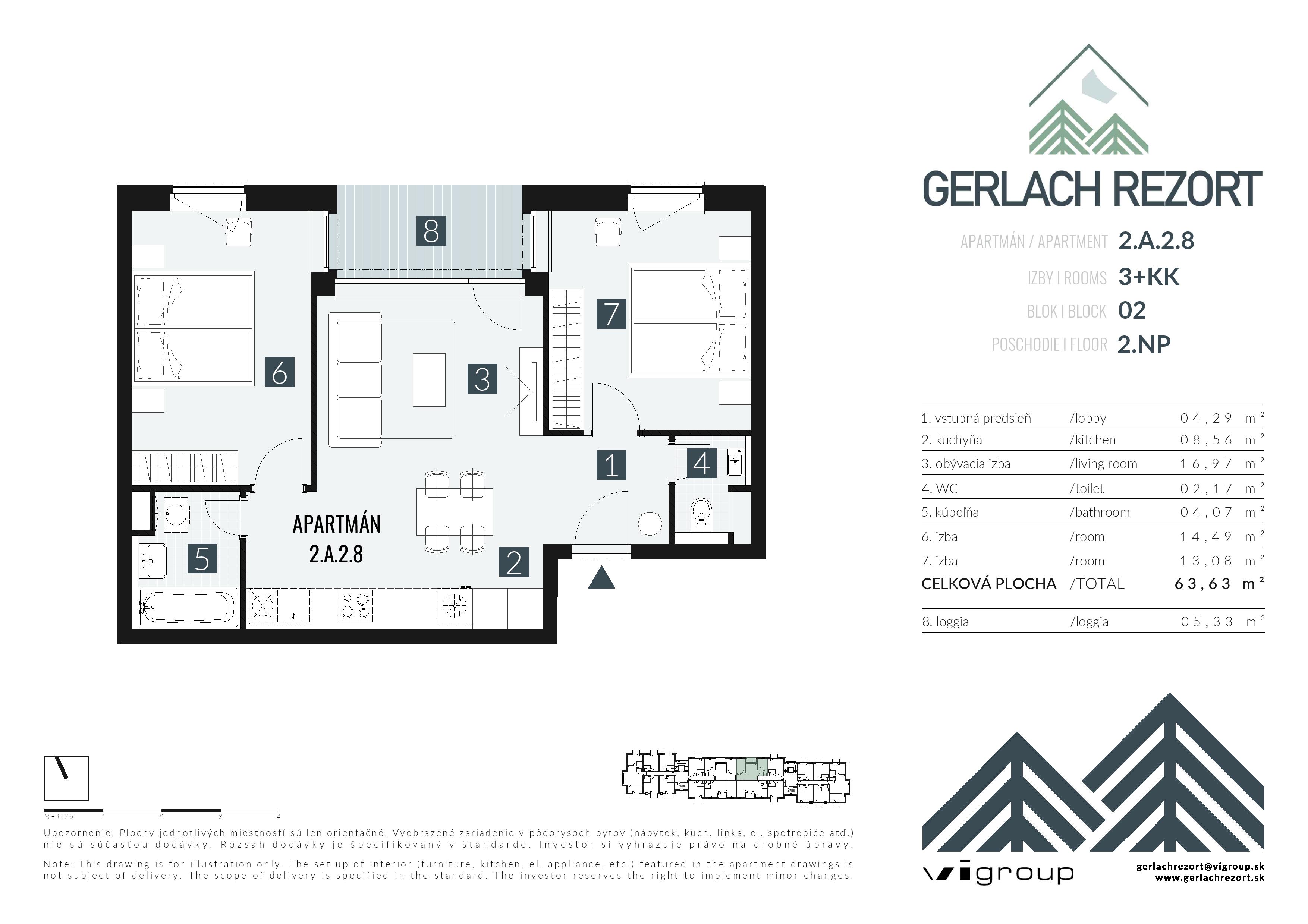 Gerlach Rezort - 2.A.2.8 - Pôdorys