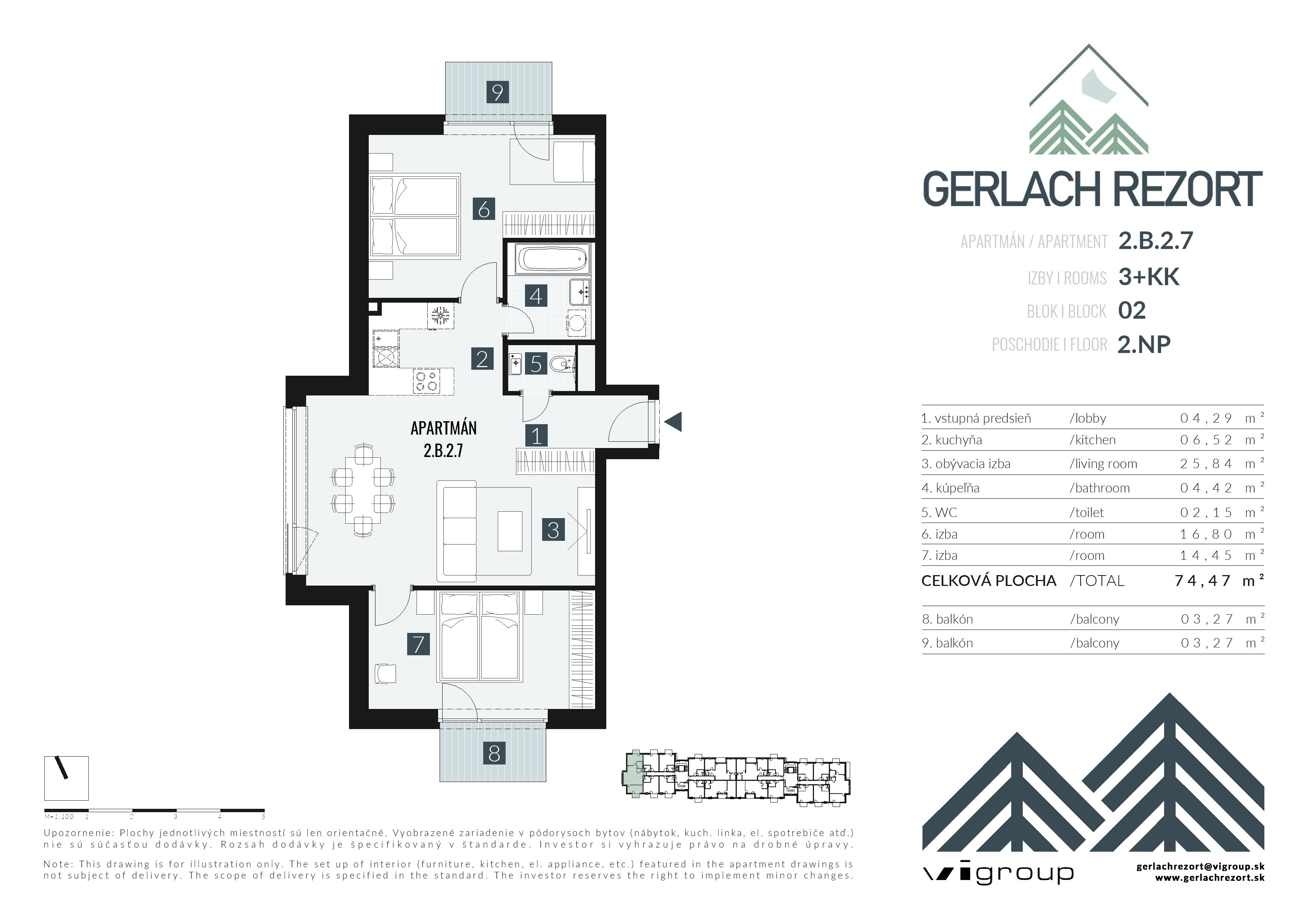Gerlach Rezort - 2.B.2.7 - Pôdorys