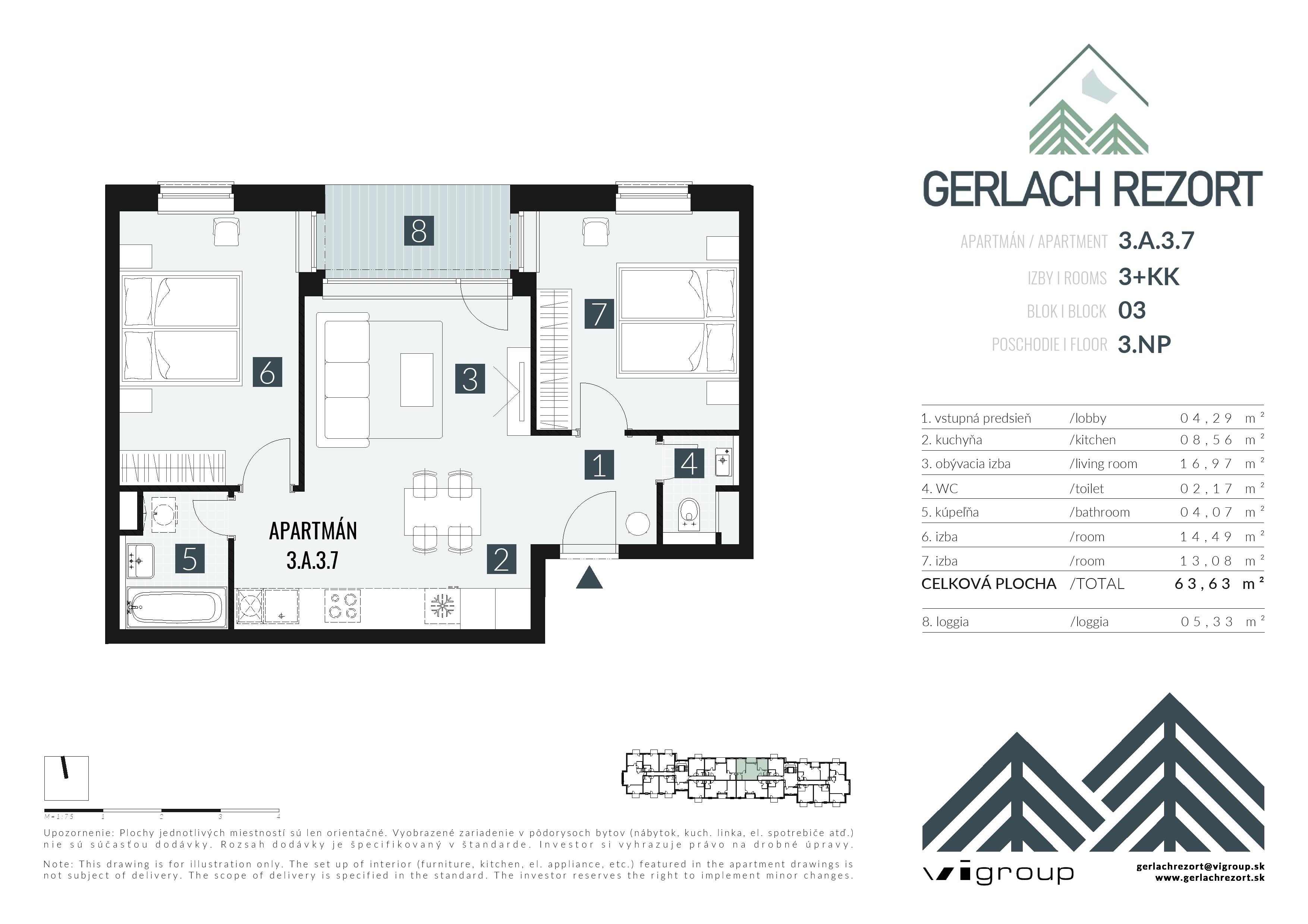 Gerlach Rezort - 3.A.3.7 - Pôdorys