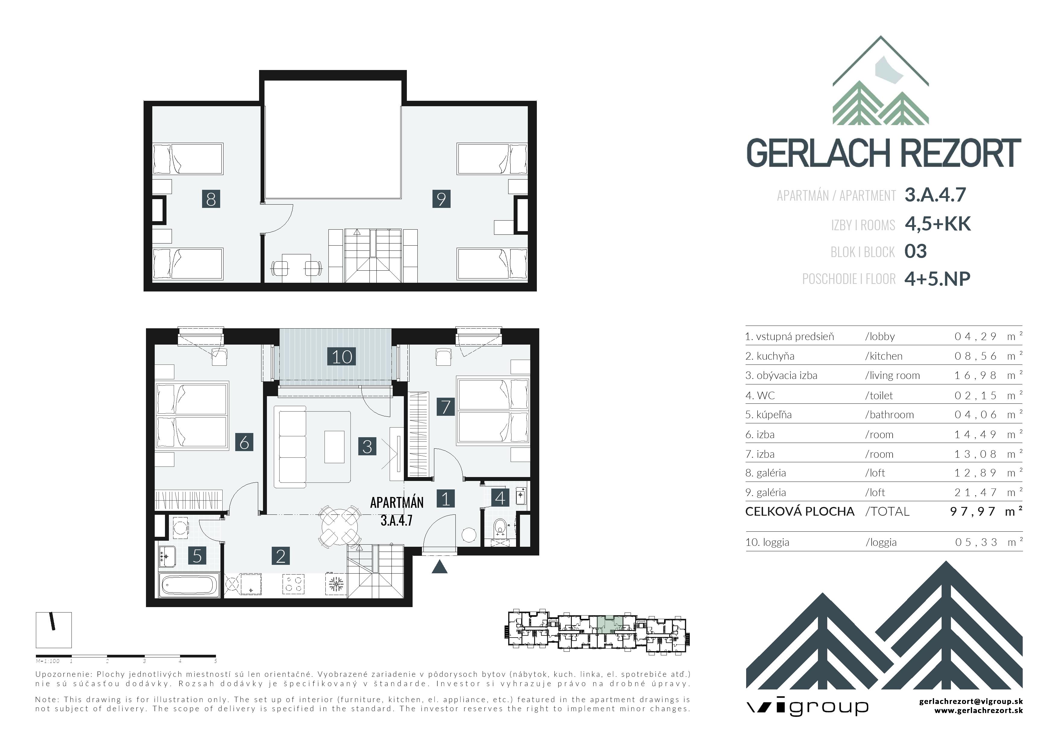 Gerlach Rezort - 3.A.4.7 - Pôdorys