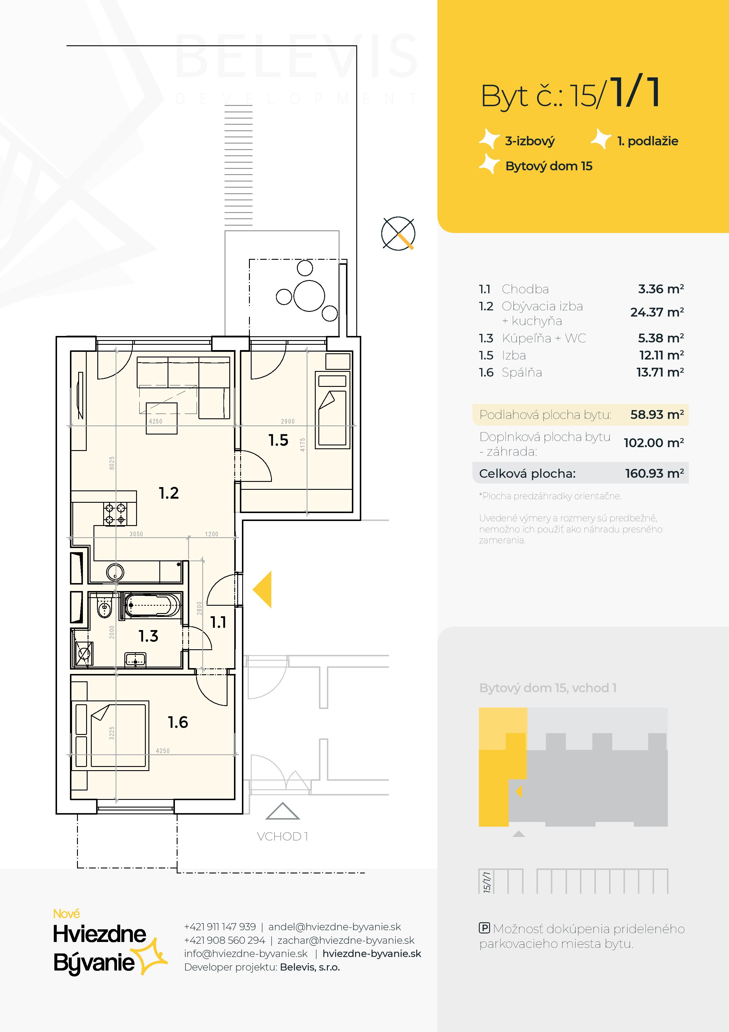 Hviezdne Bývanie - 15/1/1 - Pôdorys