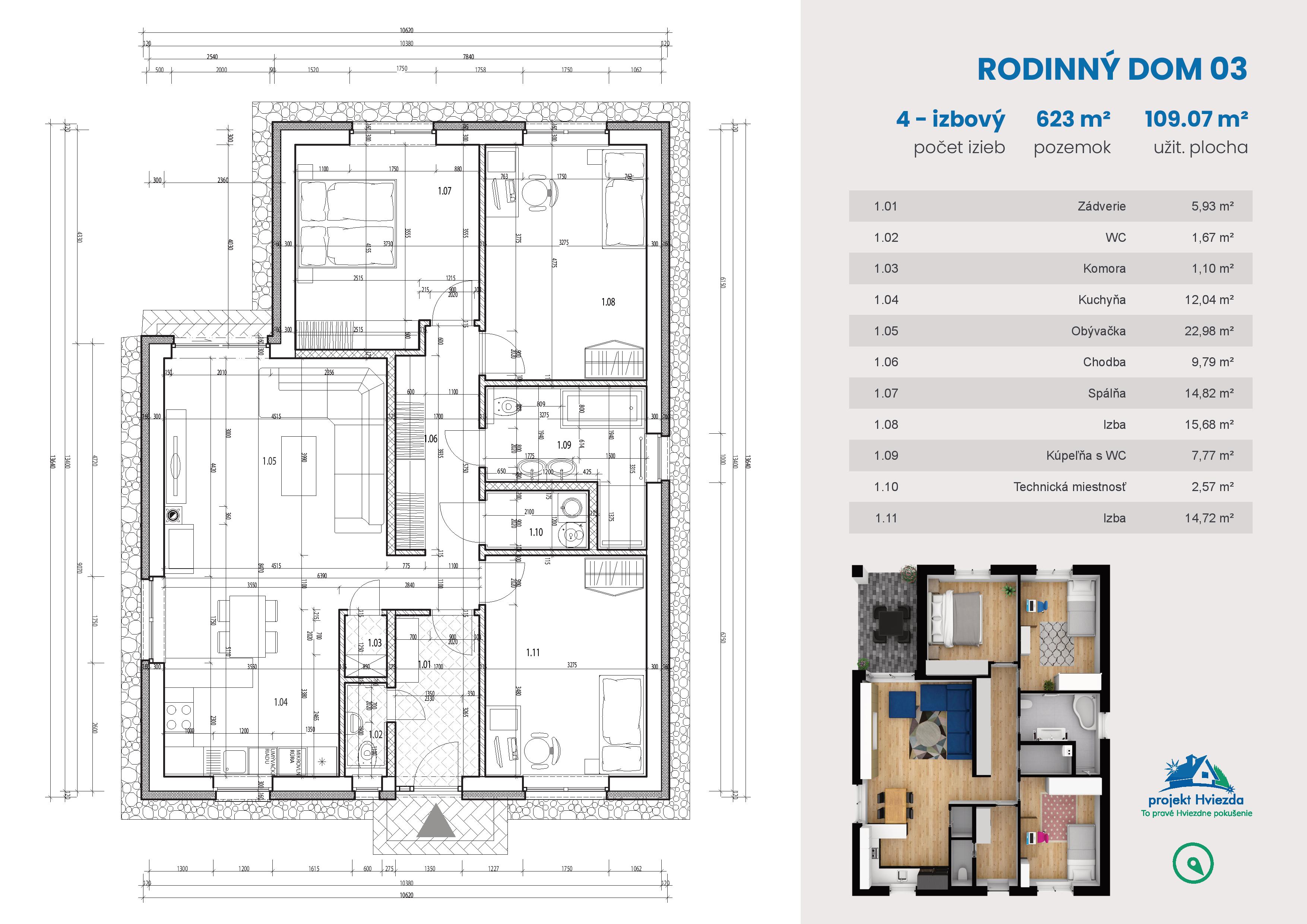 projekt Hviezda - 03 - Pôdorys