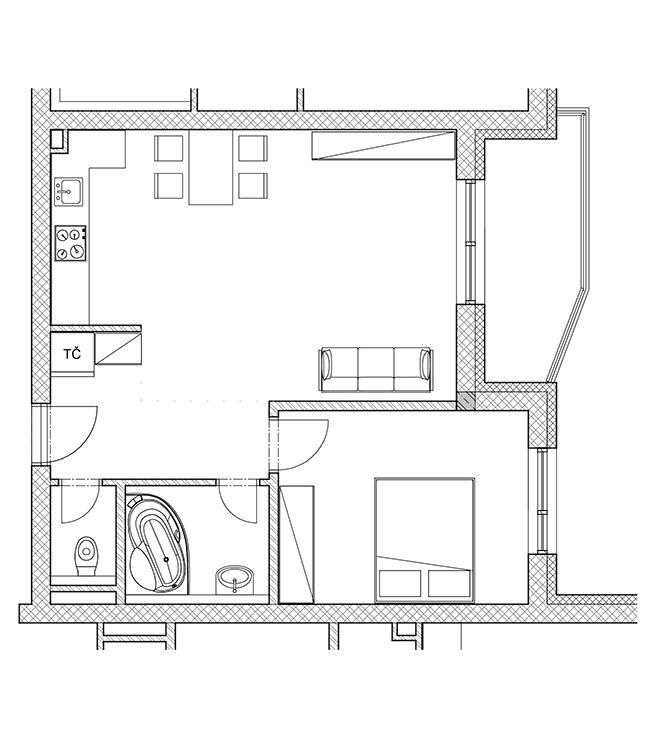 White Square - 4C - Pôdorys