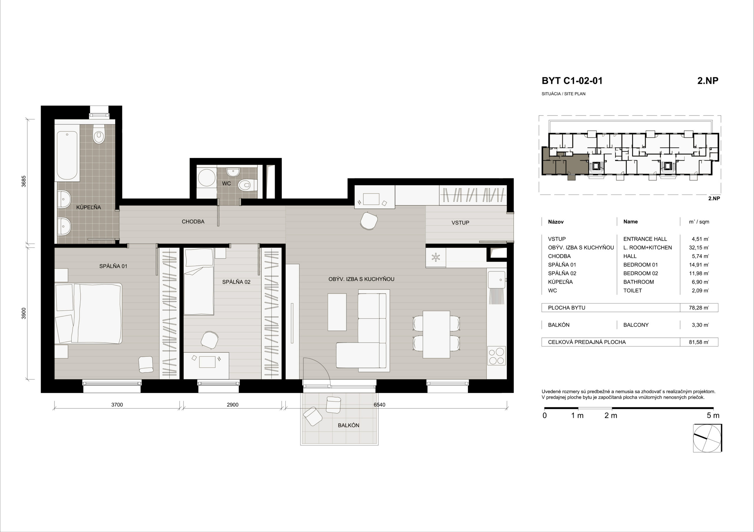 Domino Park - C1-02-01 - Pôdorys