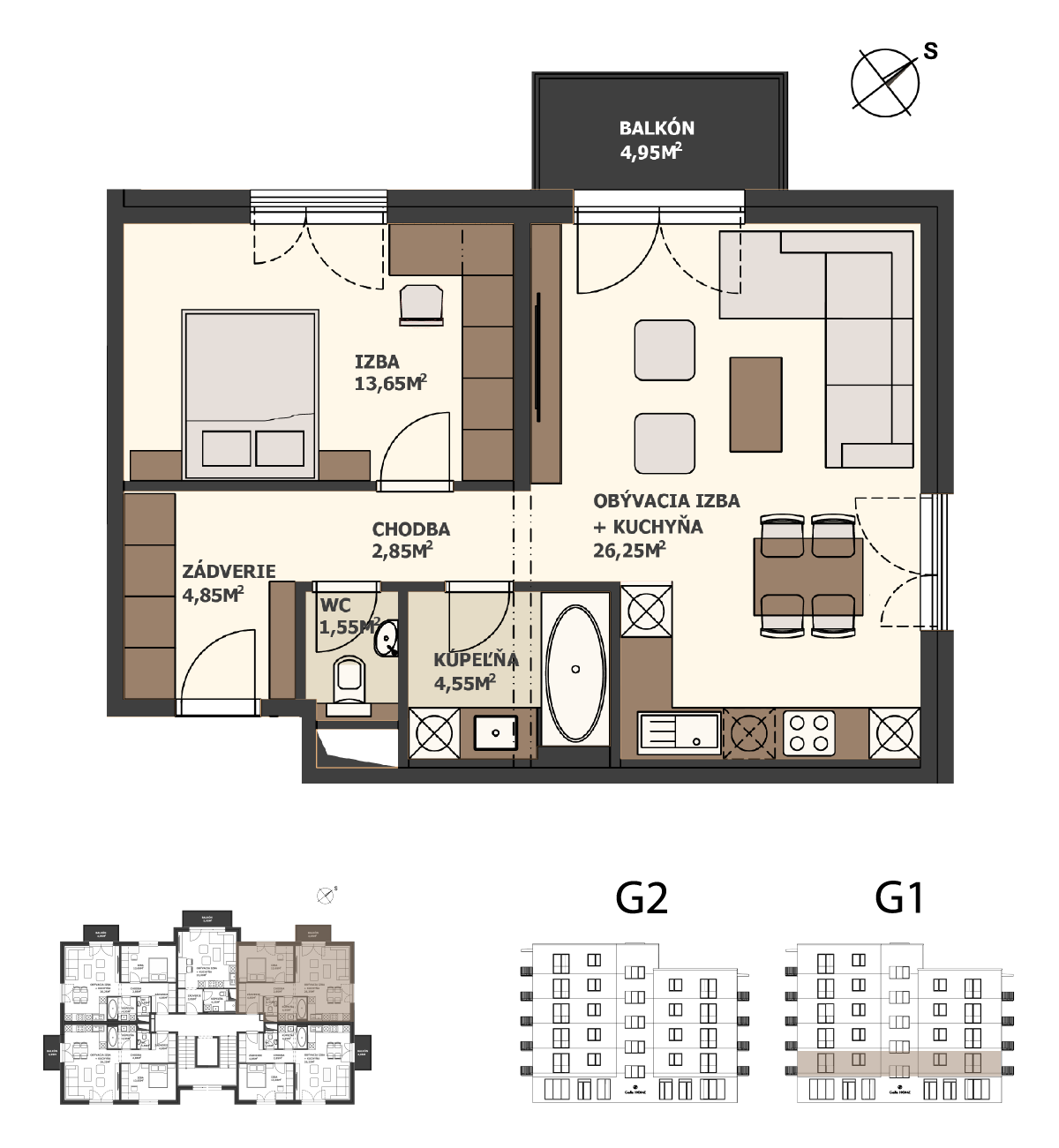 Galla Home - G1.1.D - Pôdorys