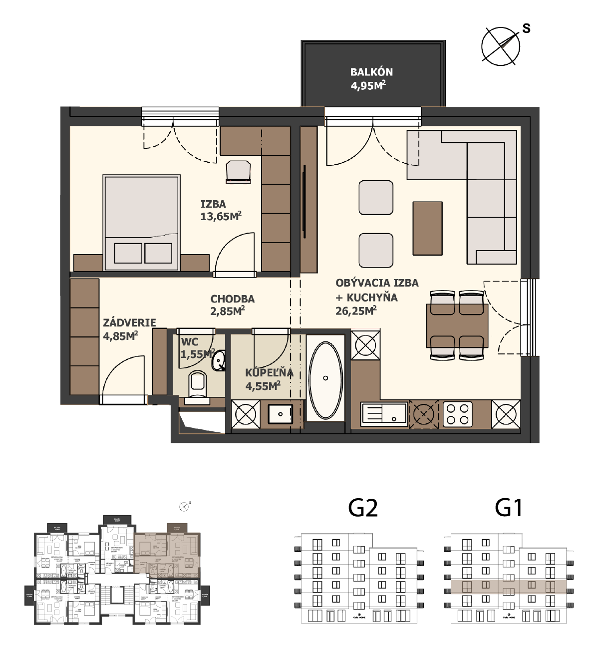 Galla Home - G1.2.D - Pôdorys