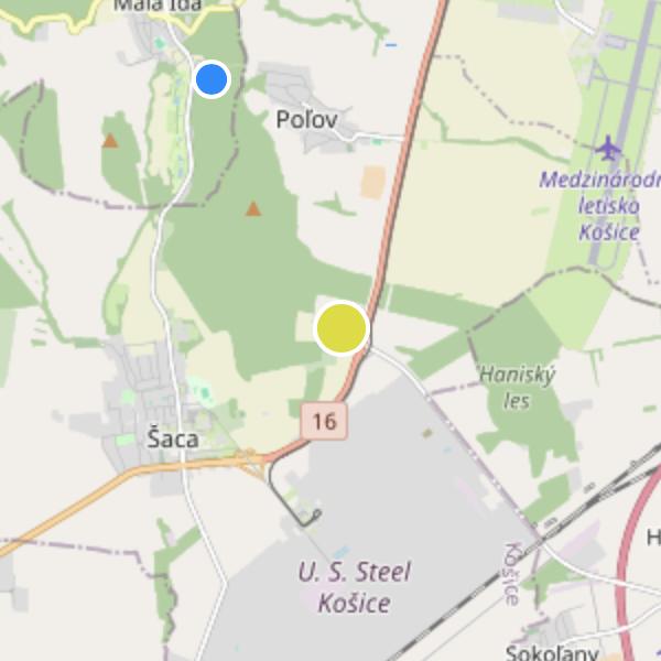 Garden Park Košice - map