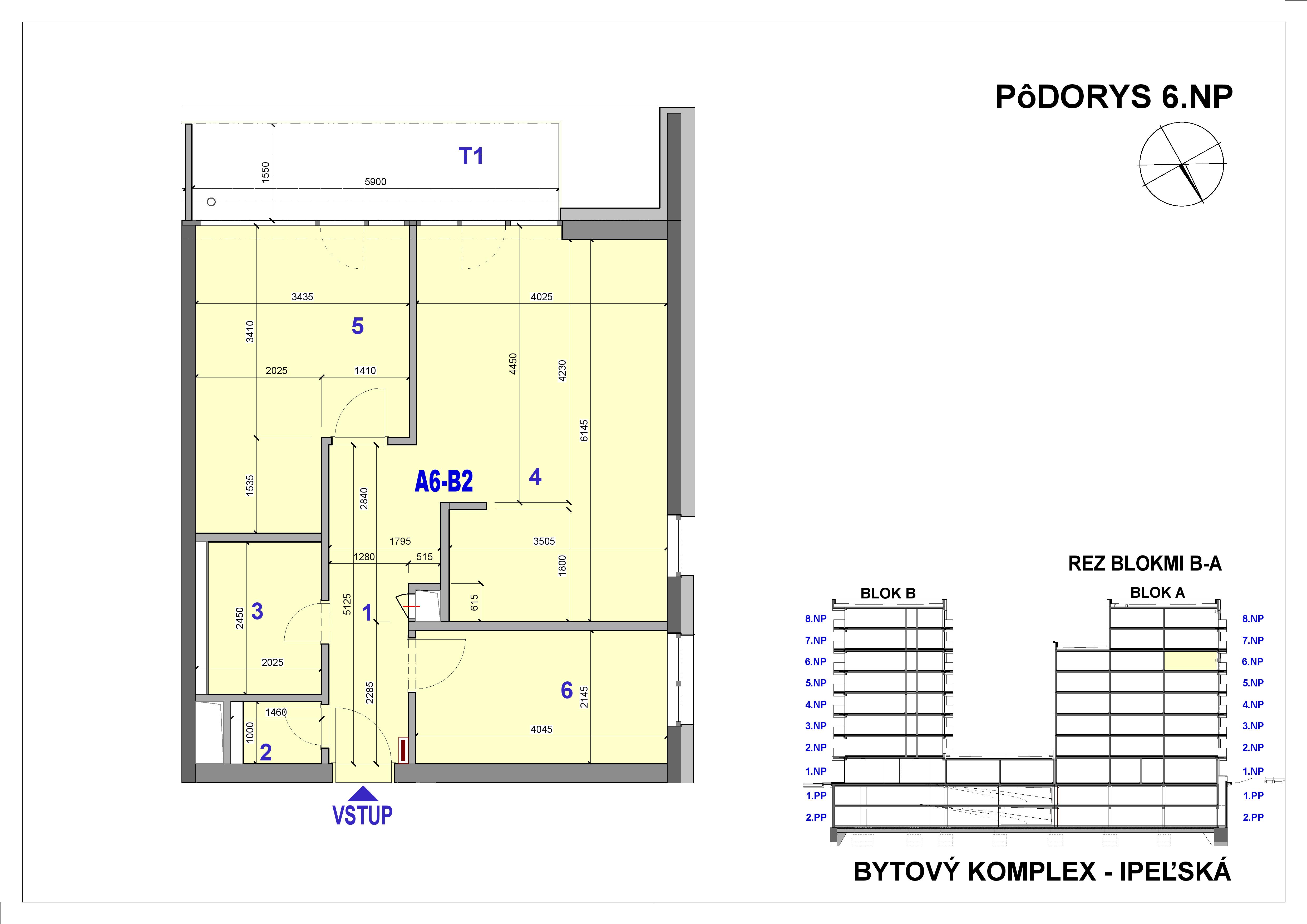 Ipeľská - A6-B2 - Pôdorys