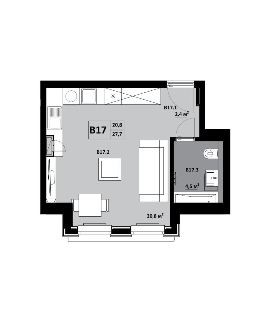 KVP GRUNT - B17 - Pôdorys