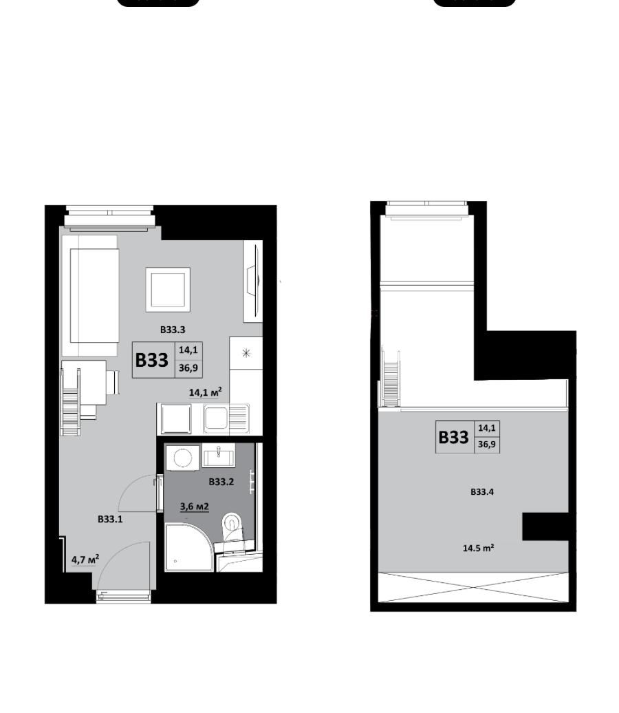 KVP GRUNT - B33 - Pôdorys