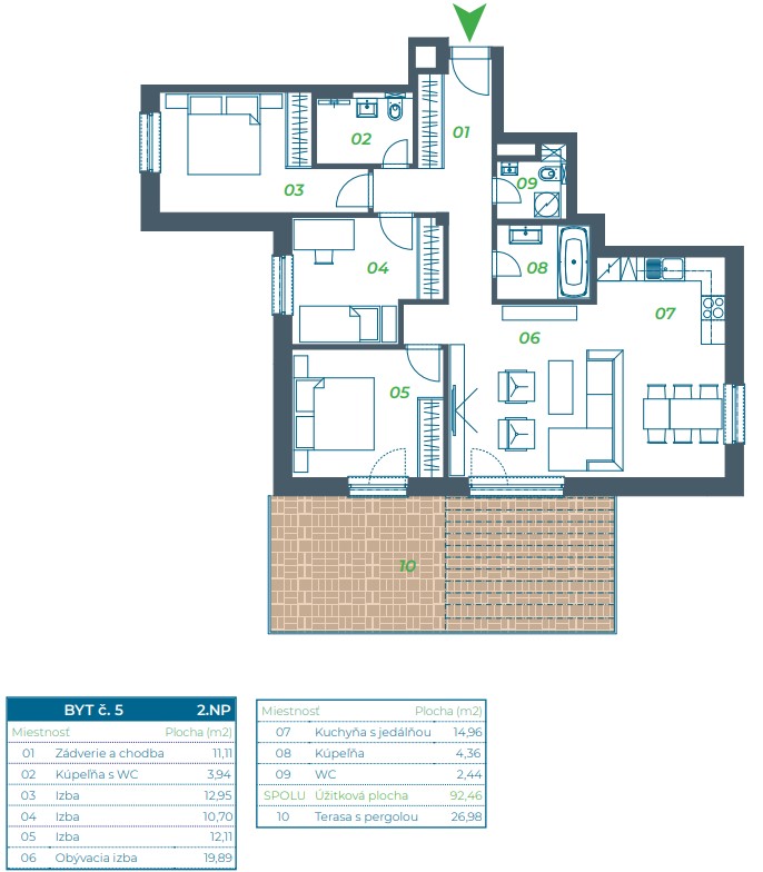 Lorinčík Háje - 5 - Pôdorys