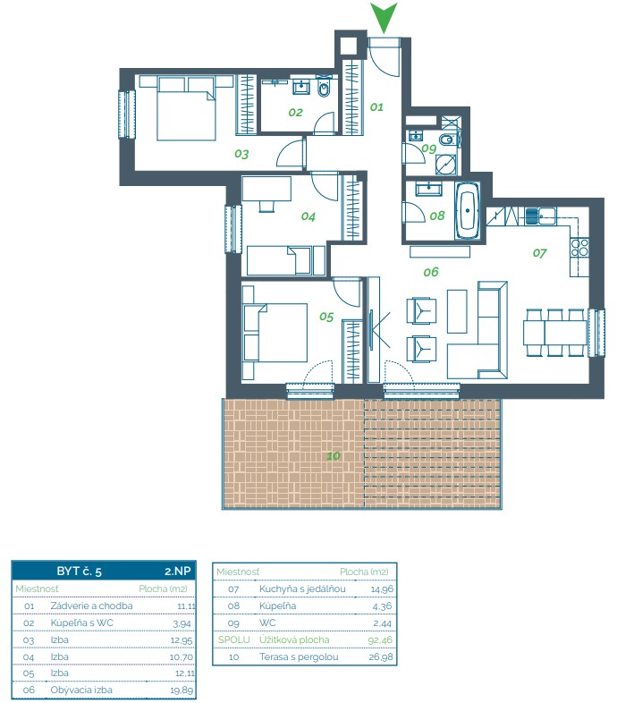 Lorinčík Háje - 5 - Pôdorys