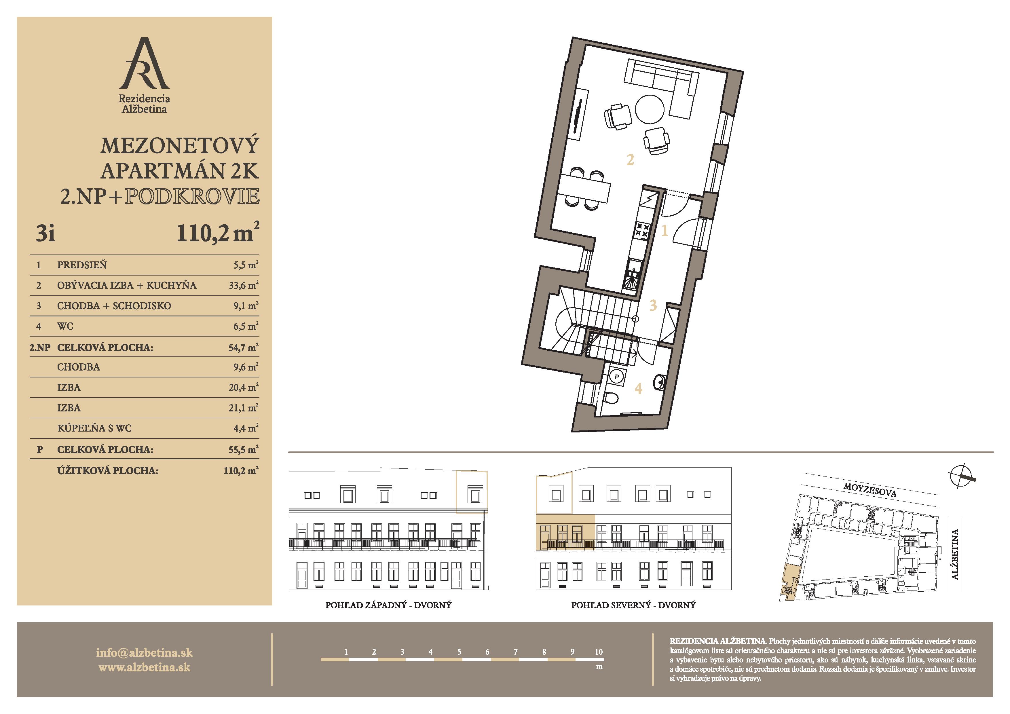 Rezidencia Alžbetina - 2K - Pôdorys