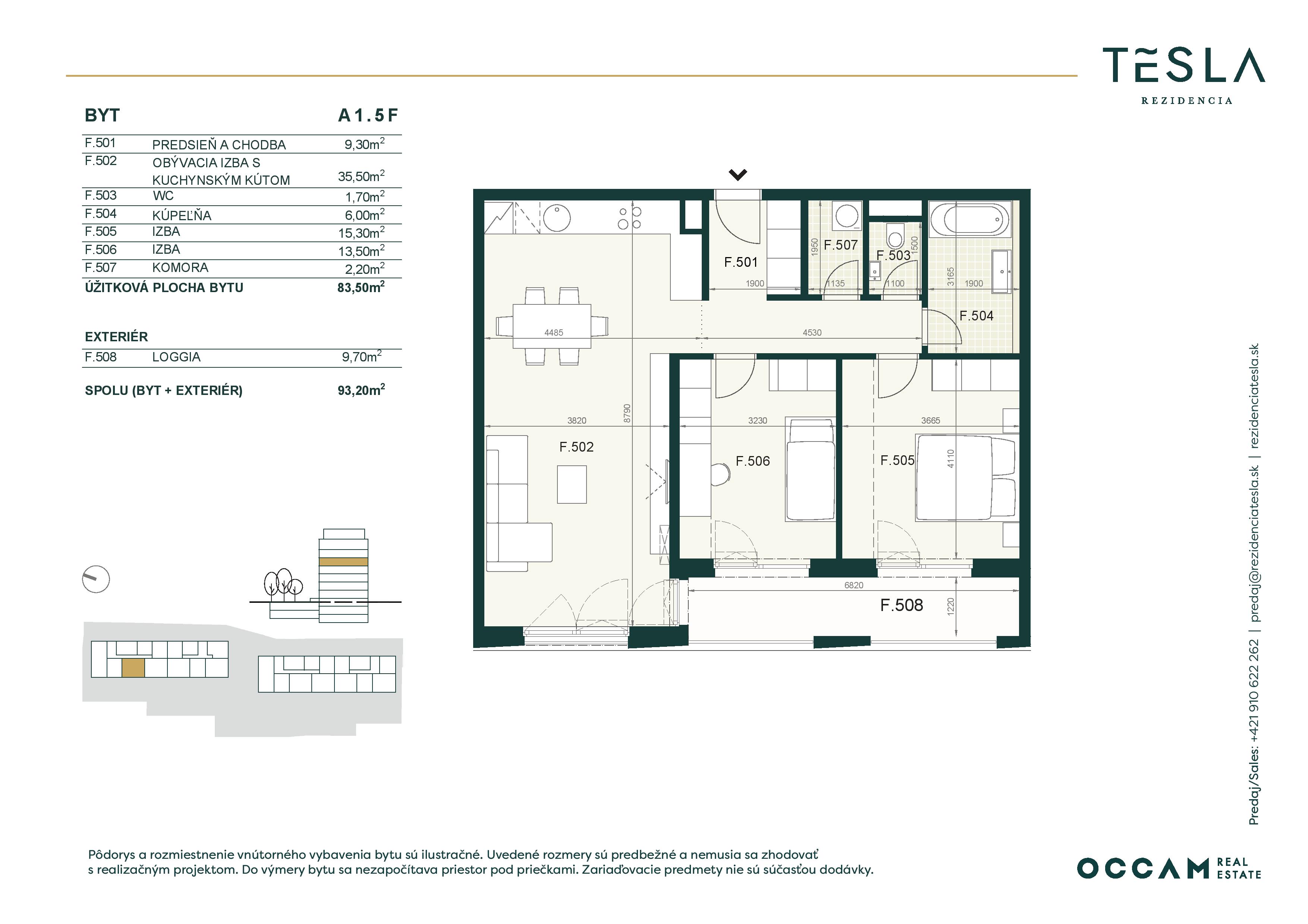 Tesla Rezidencia - A1.5.F - Pôdorys