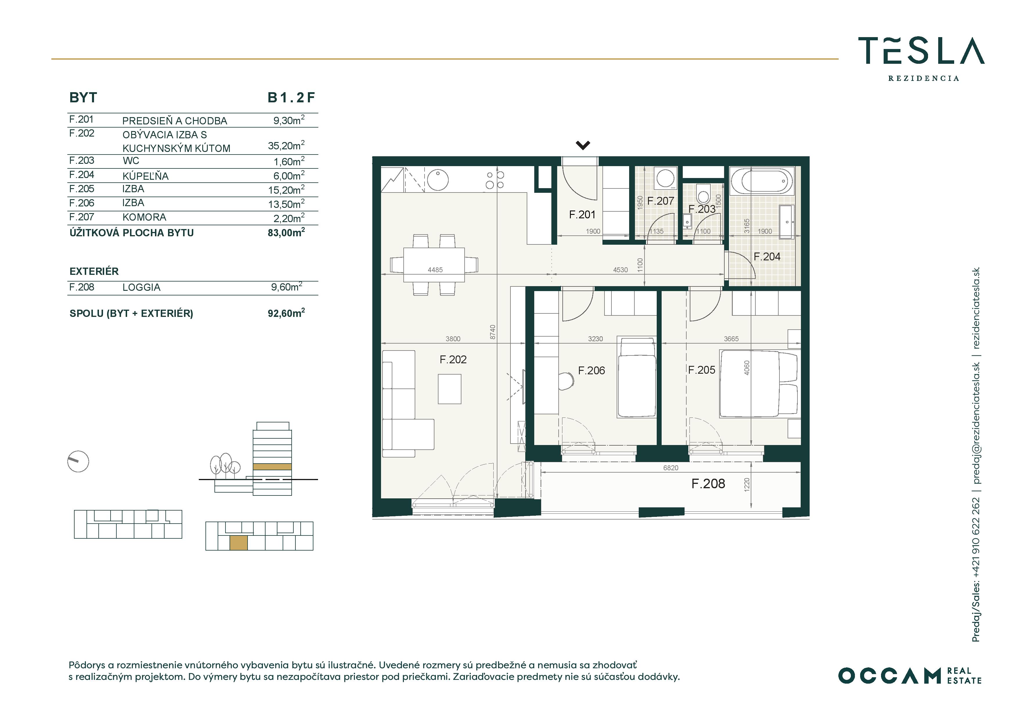 Tesla Rezidencia - B1.2.F - Pôdorys