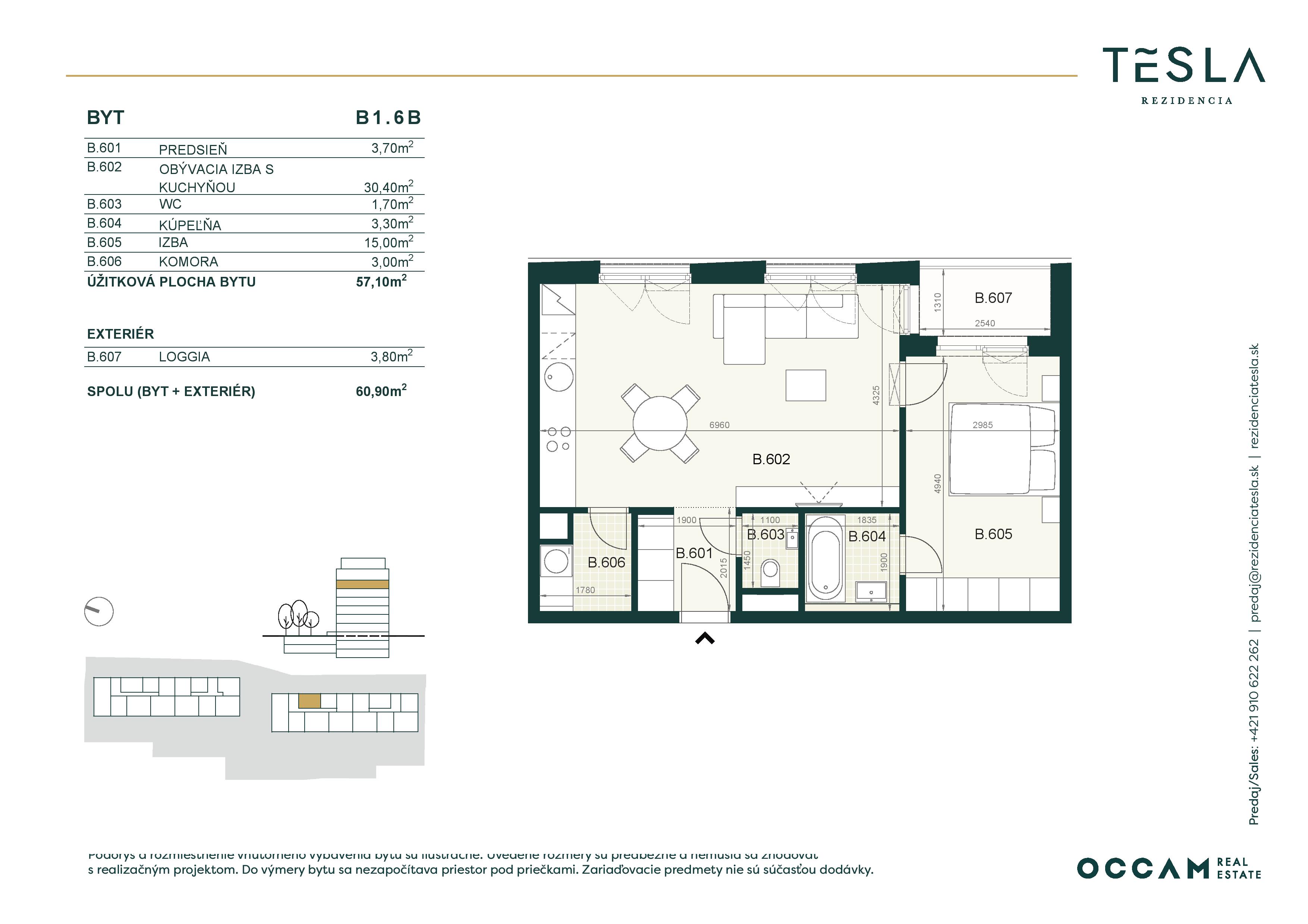 Tesla Rezidencia - B1.6.B - Pôdorys