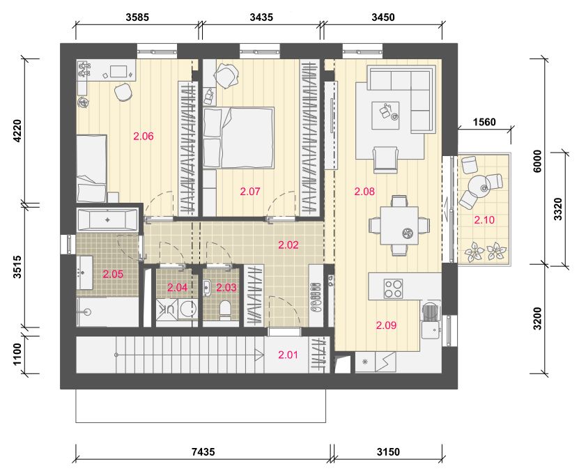Villapark - B2 - Pôdorys