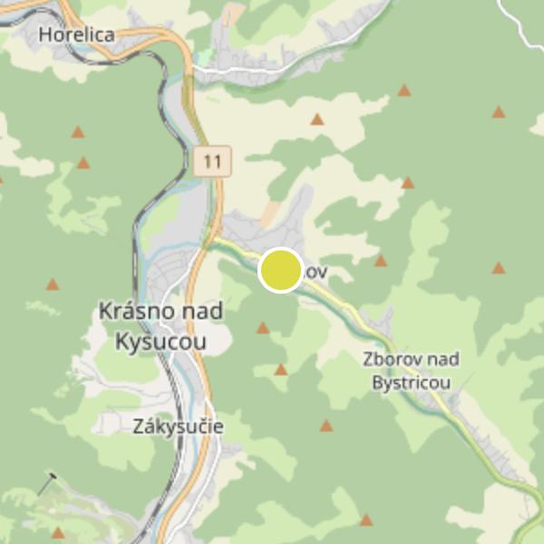 Krásne v Krásne - map