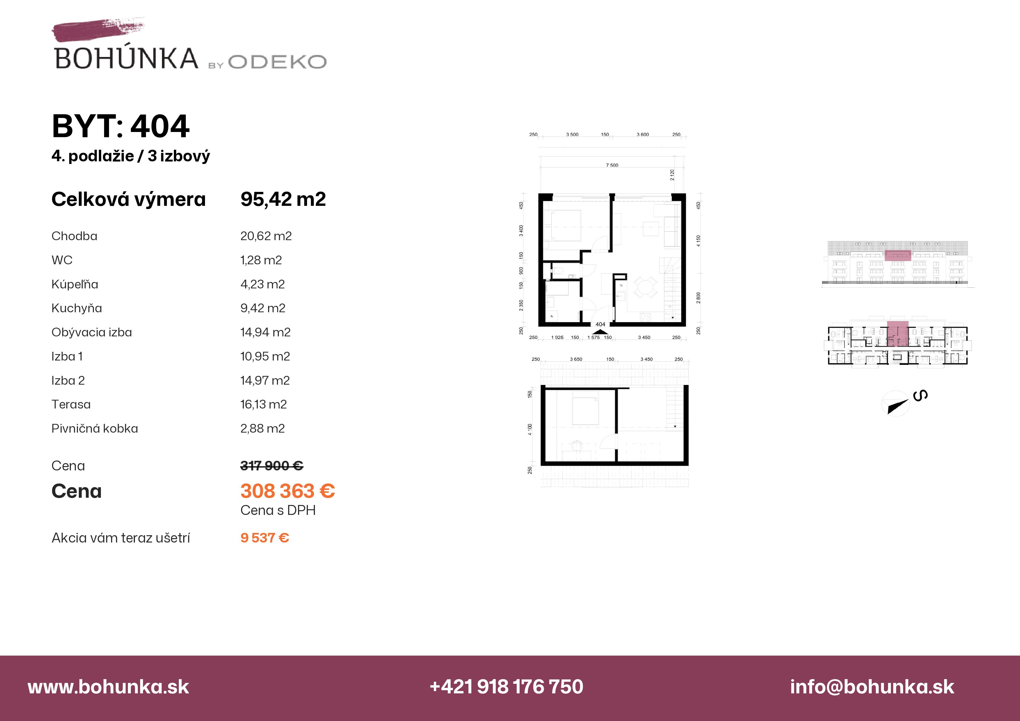 Bohúnka - 404 - Pôdorys