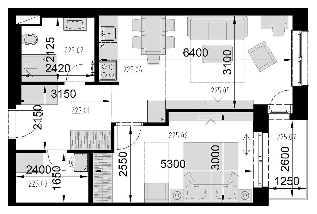 Kaštieľ Bocian - 225 - Pôdorys
