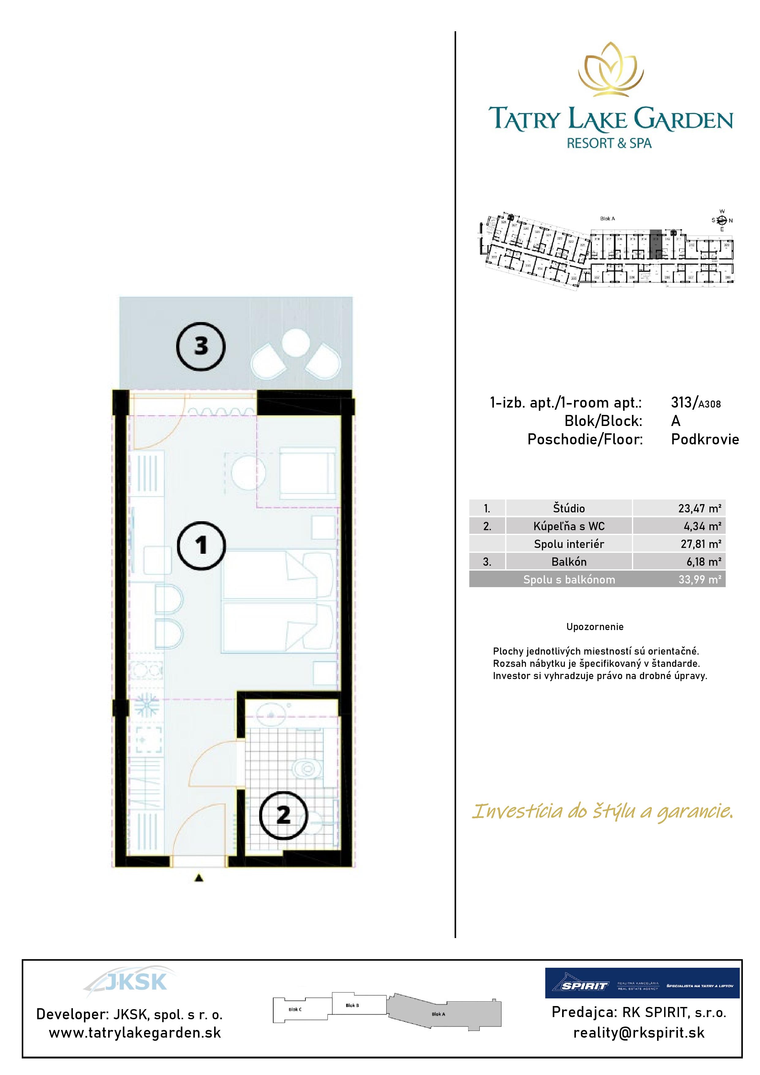 Lake Garden Tatralandia - A-313 - Pôdorys