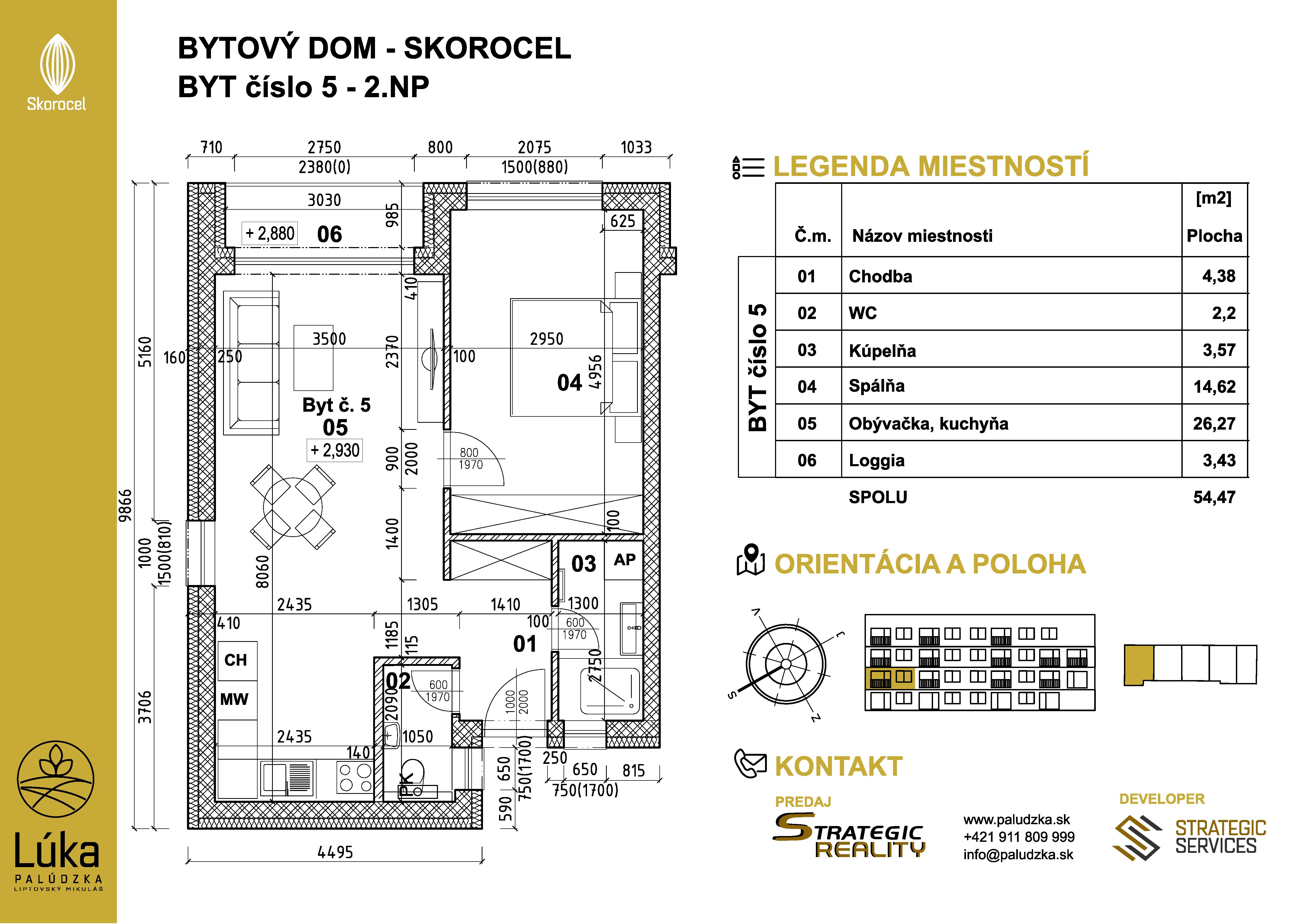 Lúka Palúdzka - 5 - Pôdorys
