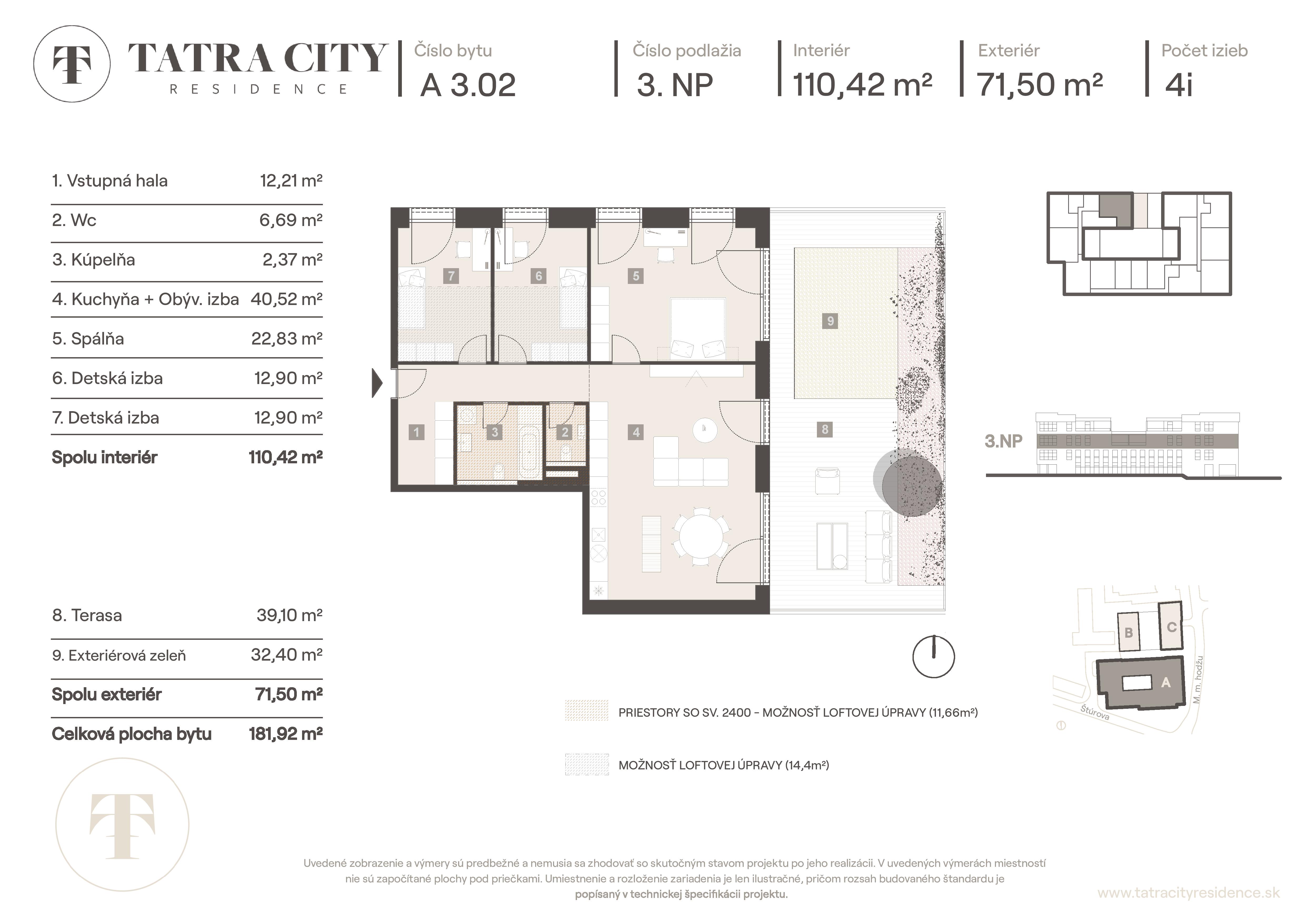 Tatra City Residence - A 3.02 - Pôdorys