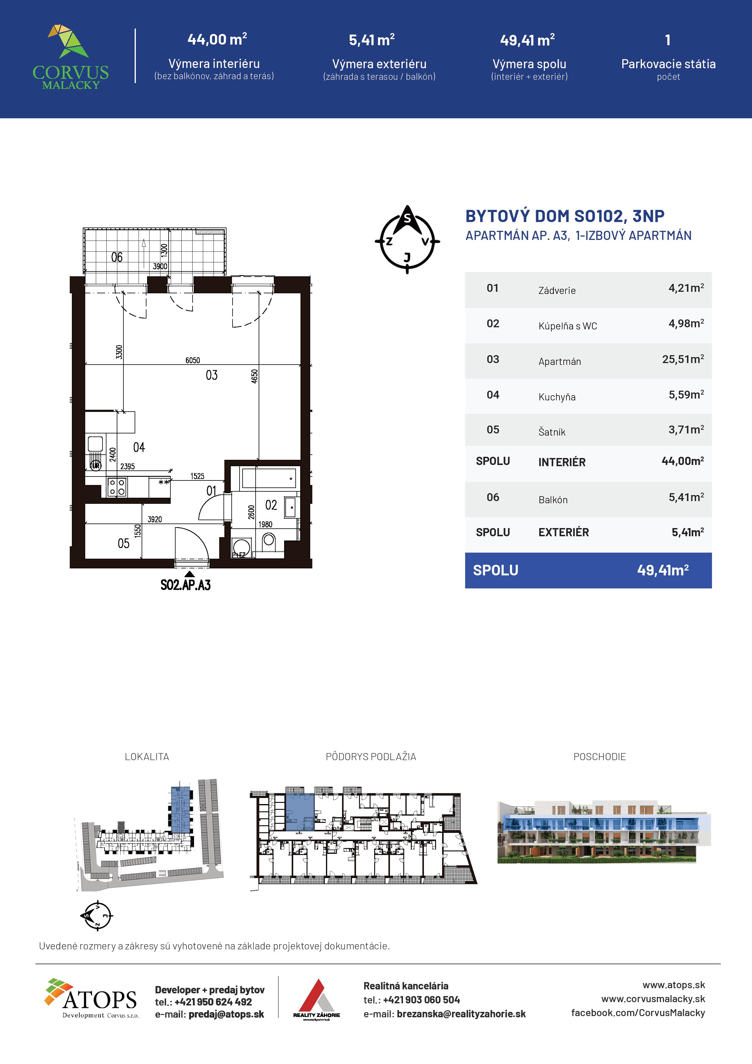 Corvus Malacky - SO102 - AP.A3 - Pôdorys