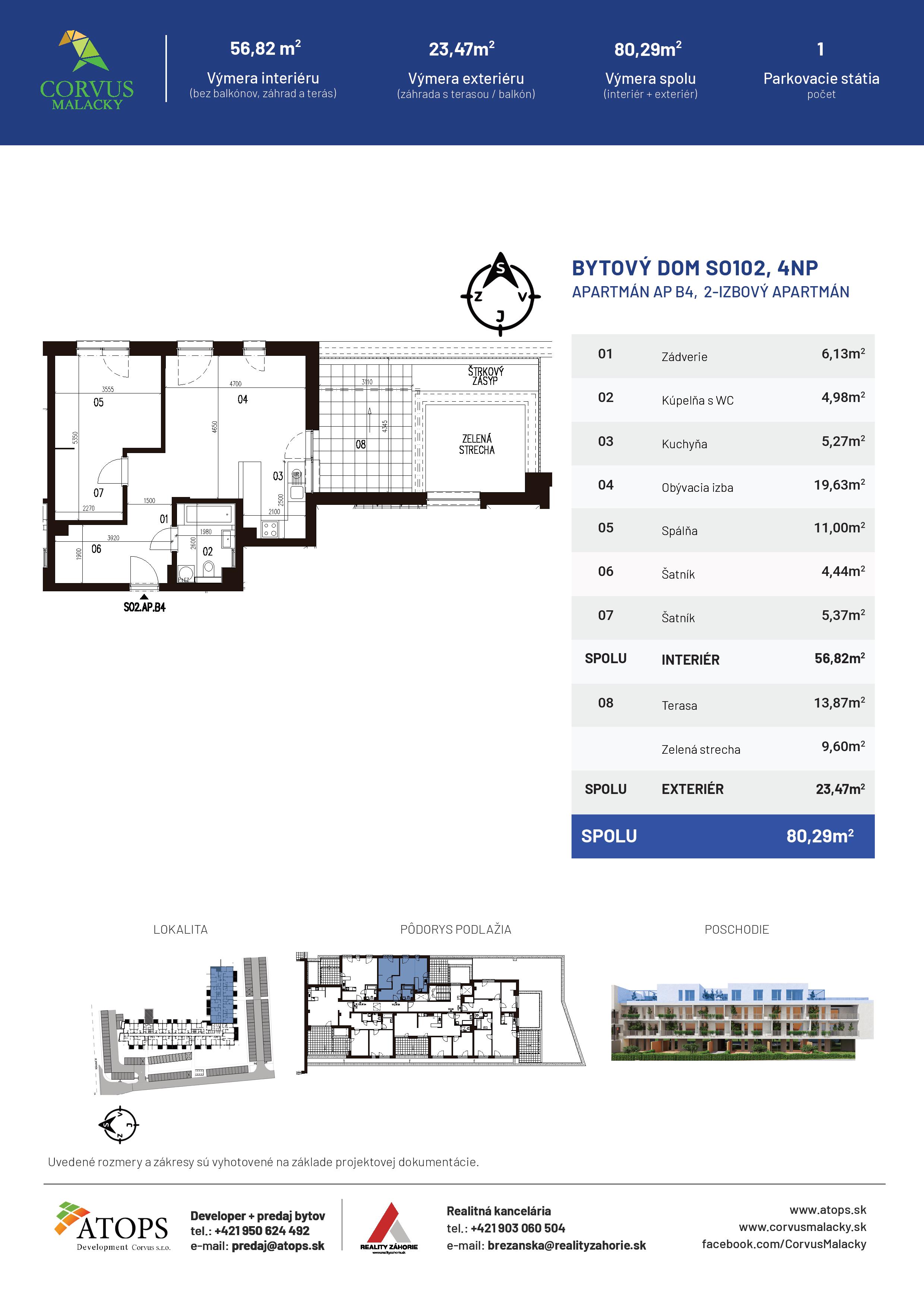 Corvus Malacky - SO102 - AP.B4 - Pôdorys