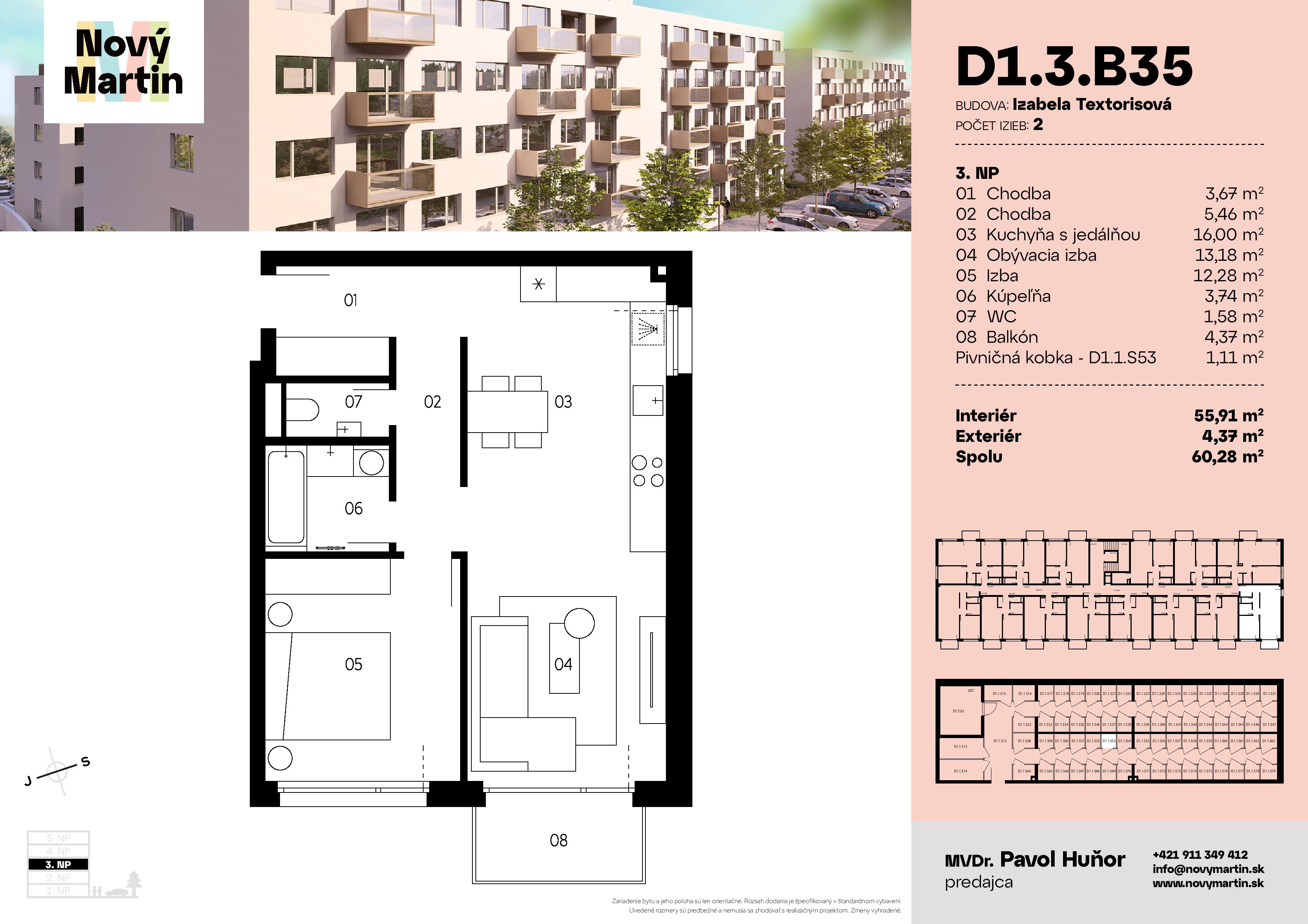 Nový Martin - D1.3.B35 - Pôdorys