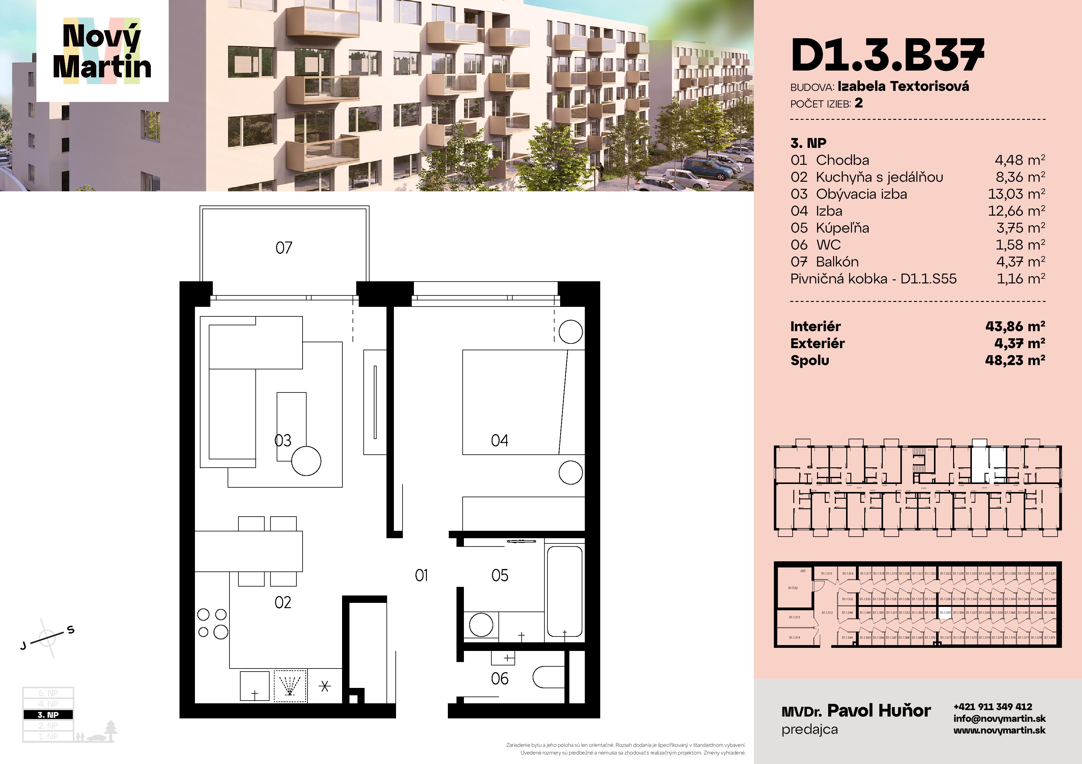 Nový Martin - D1.3.B37 - Pôdorys