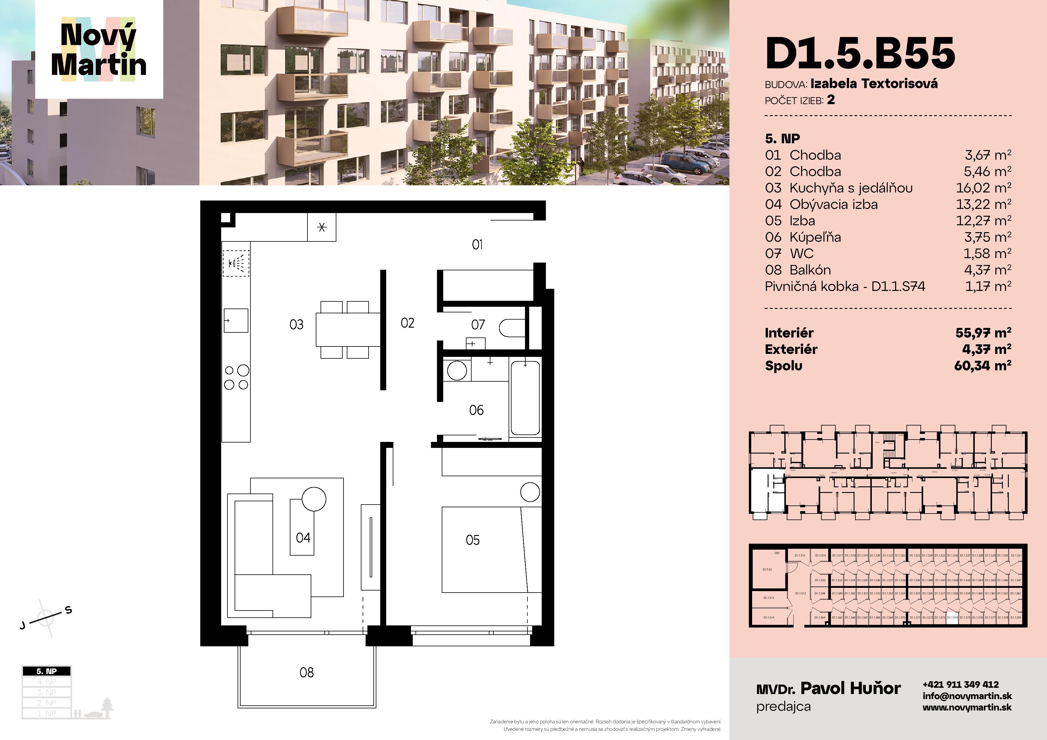 Nový Martin - D1.5.B55 - Pôdorys