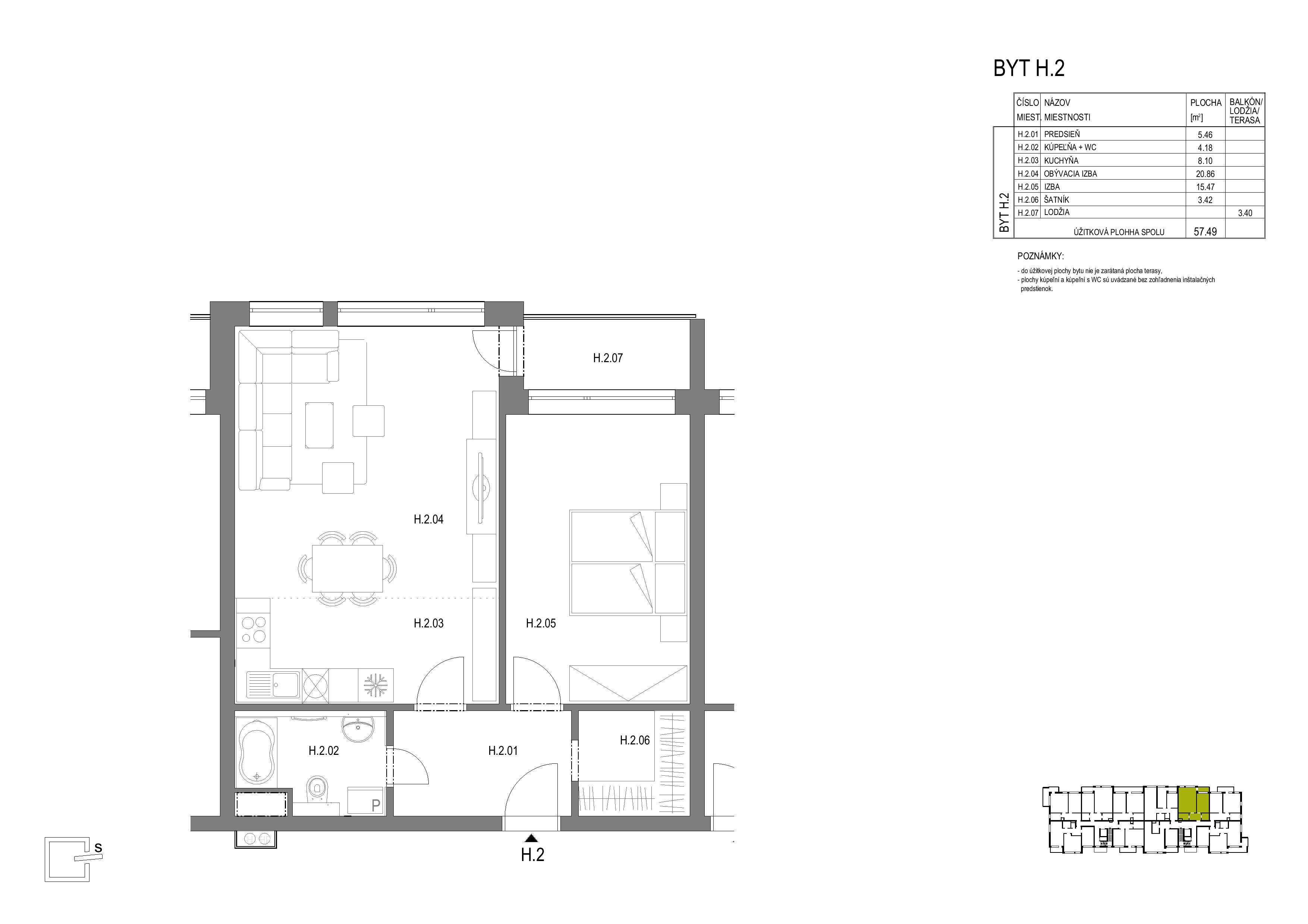 Anna Park - H.2 - Pôdorys