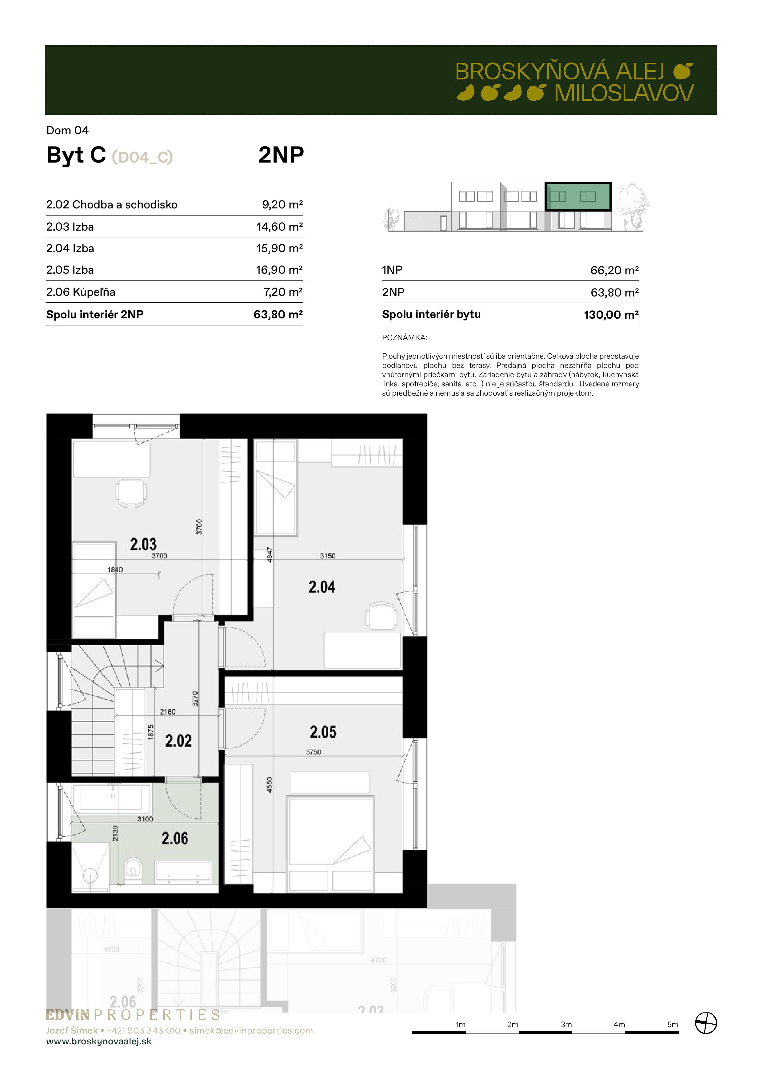 Broskyňová alej - C-4 - Pôdorys
