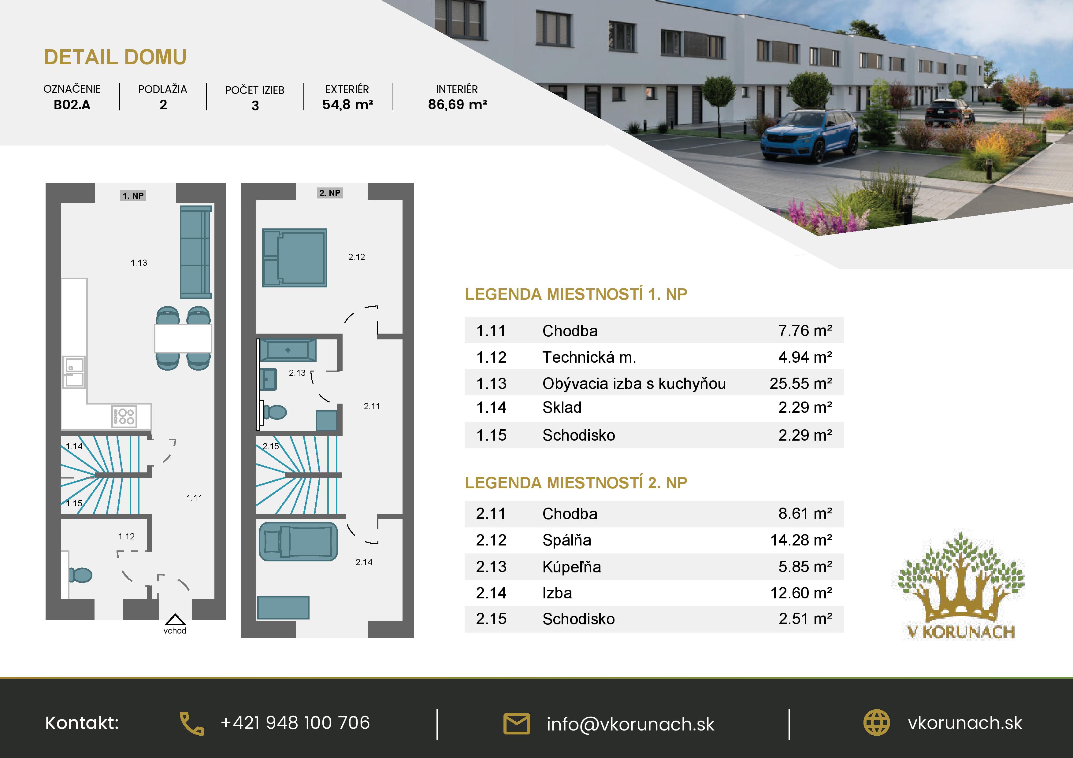 V Korunách - B02.A - Pôdorys