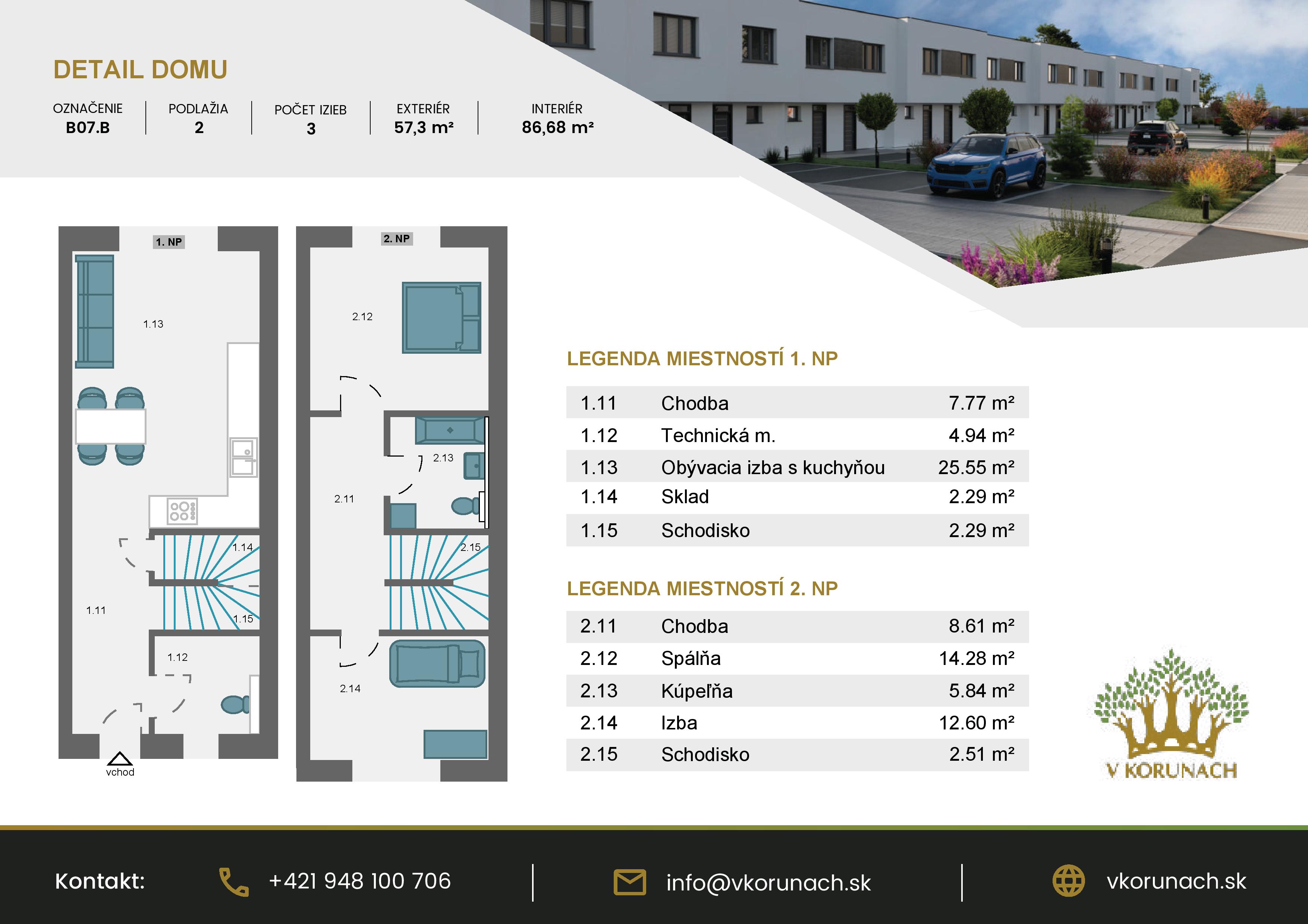 V Korunách - B07.B - Pôdorys