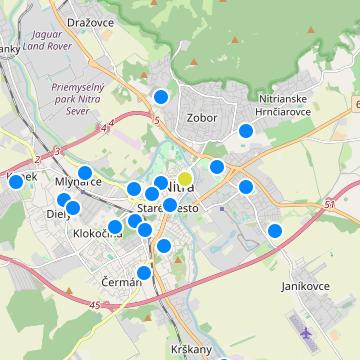 Bývanie pod hradom - map