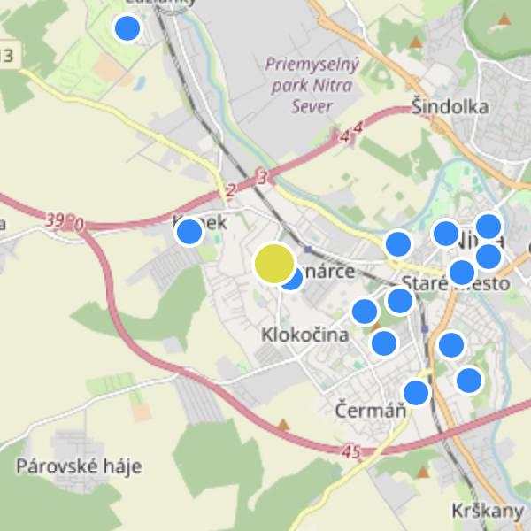Dostupné bývanie NR - map