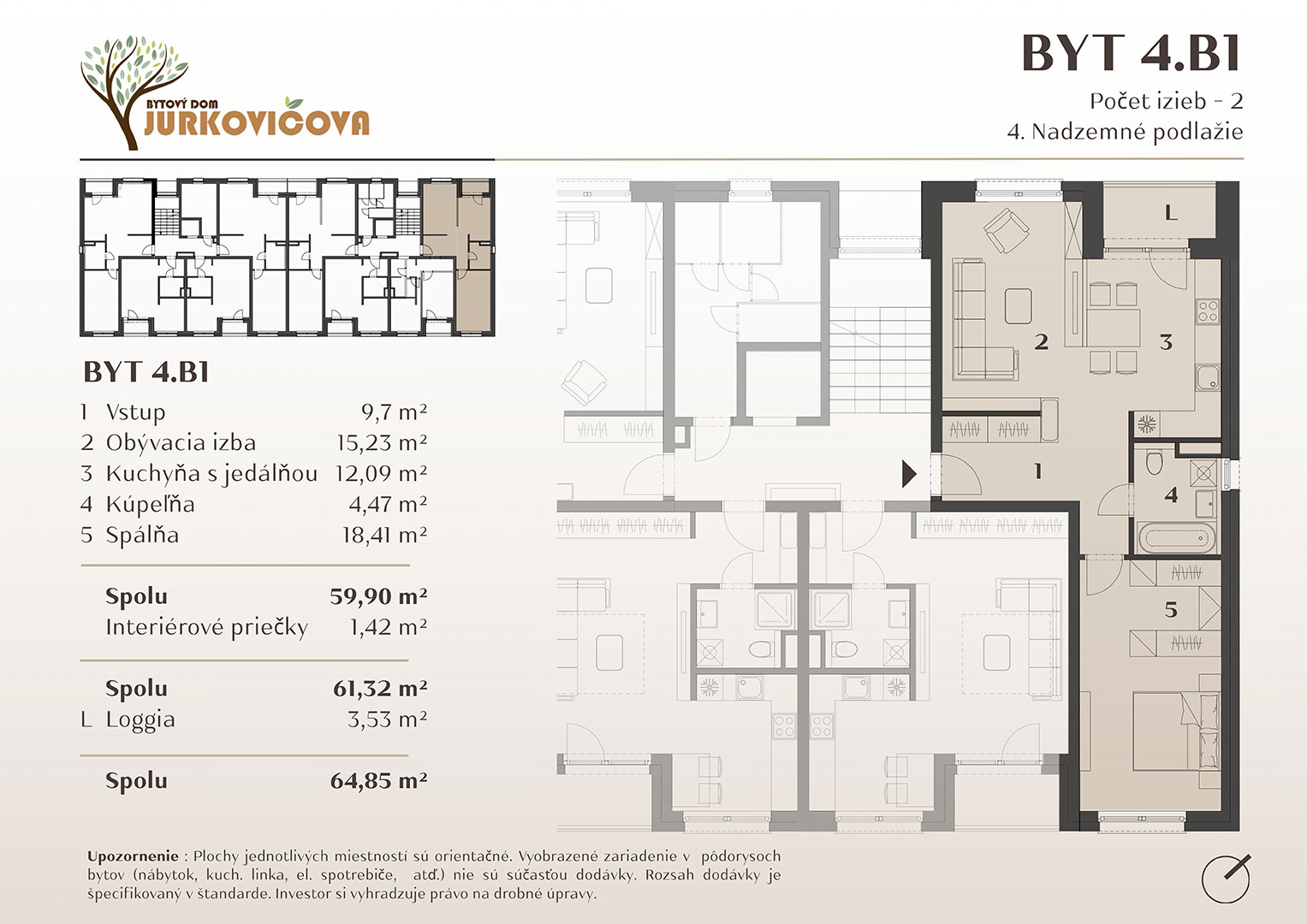 Jurkovičova - 4.B1 - Pôdorys