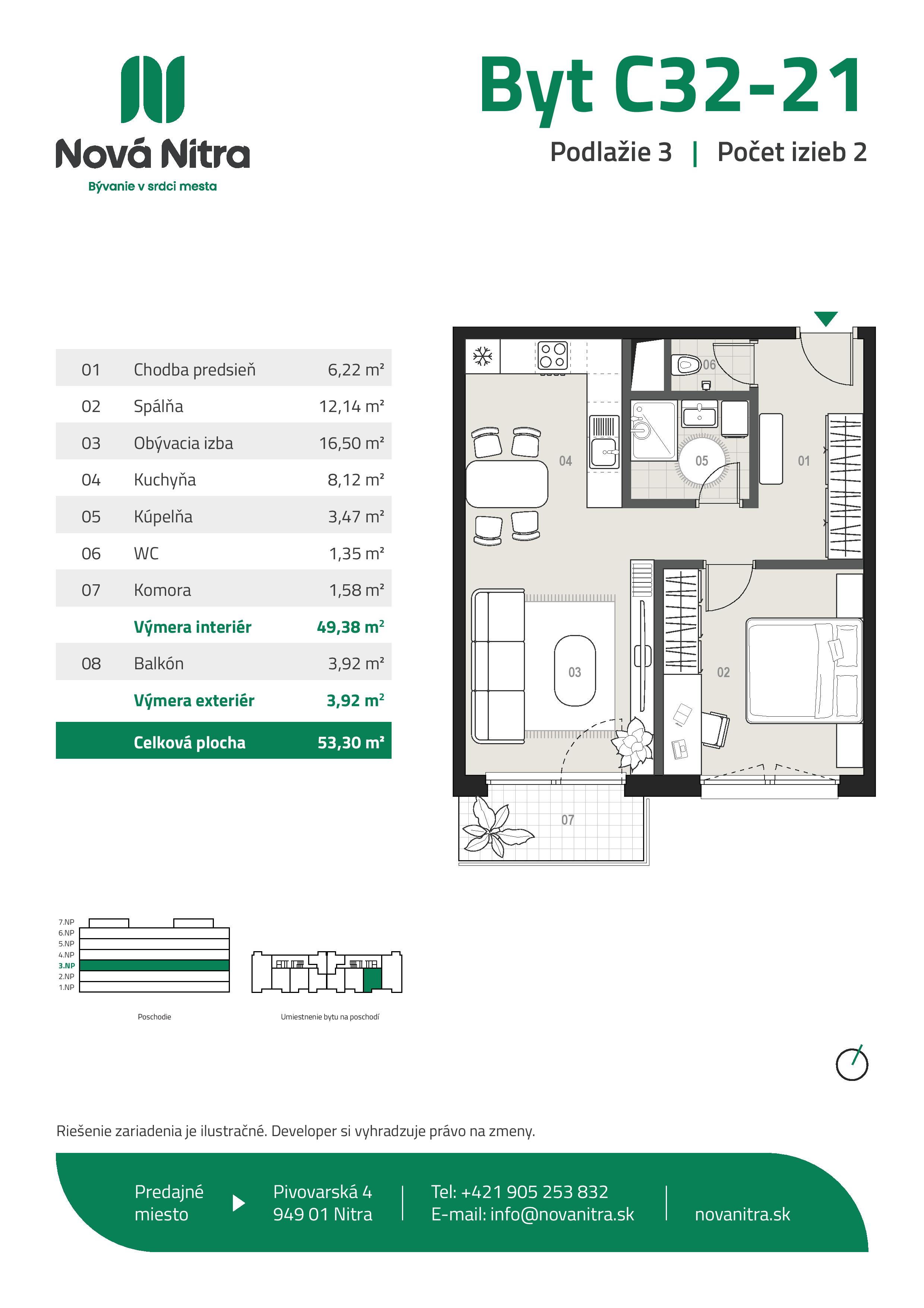Nová Nitra - C32-21 - Pôdorys