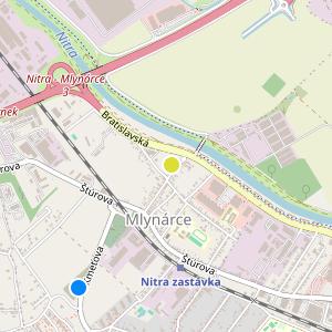 Nové Mlynárce - map