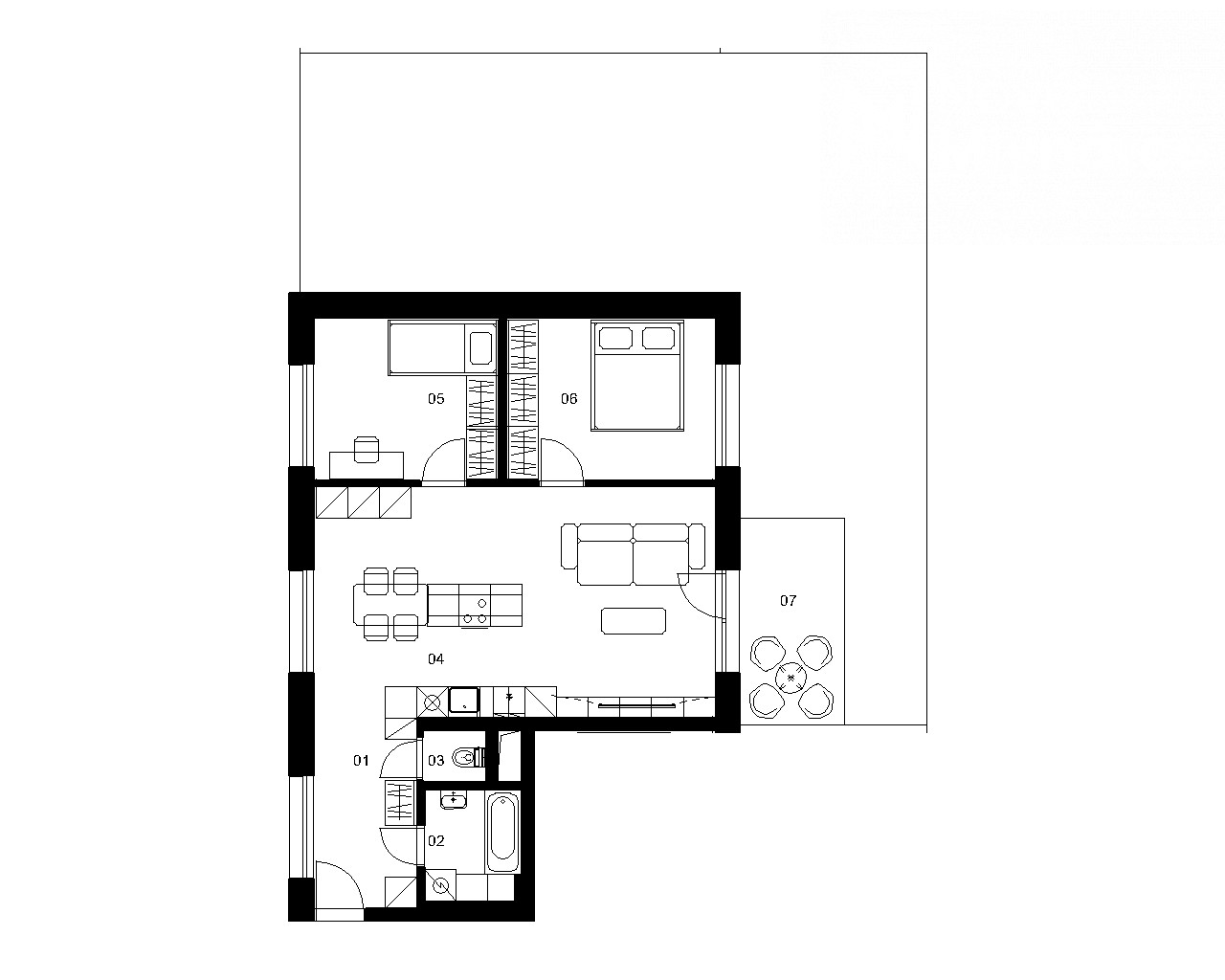 Nové Mlynárce - D1A - Pôdorys