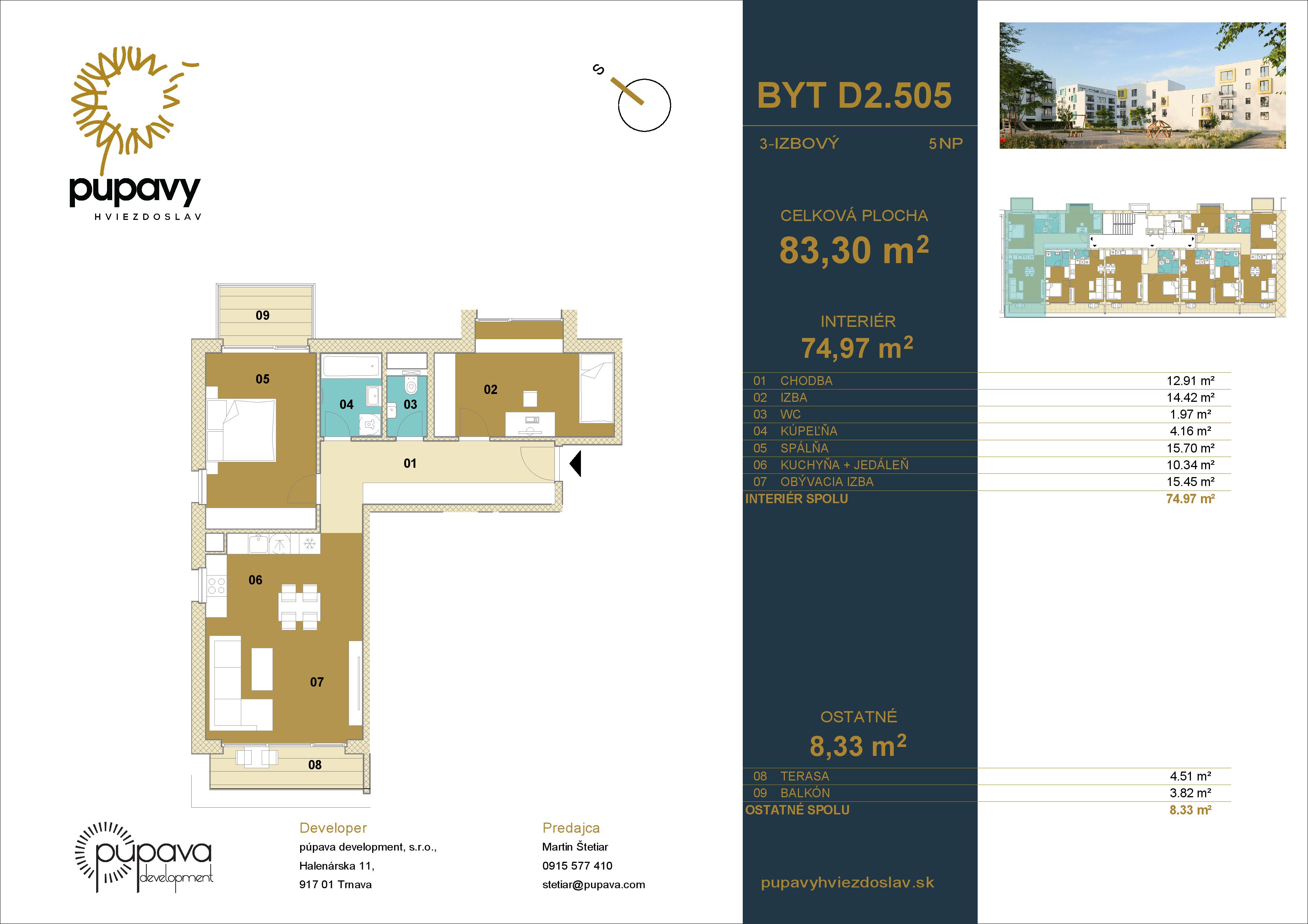 Púpavy Hviezdoslav - D2-505 - Pôdorys