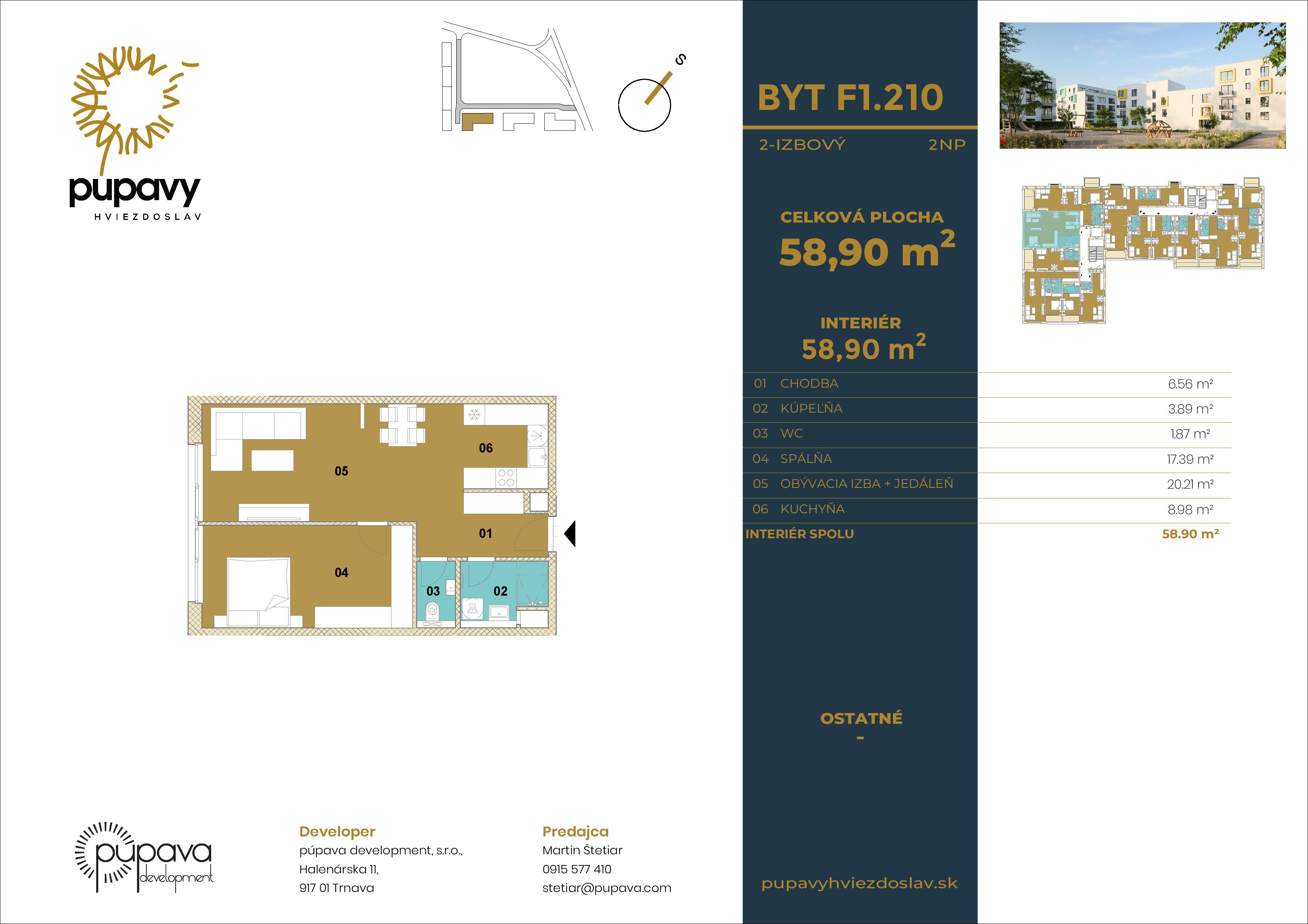 Púpavy Hviezdoslav - F1-210 - Pôdorys
